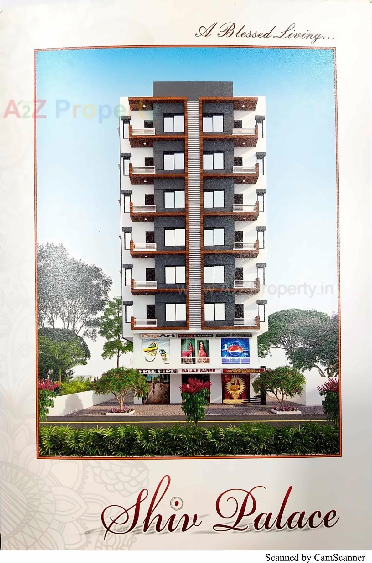 3D Elevation of real estate project Shiv Palace located at Chhapara, Navsari, Gujarat
