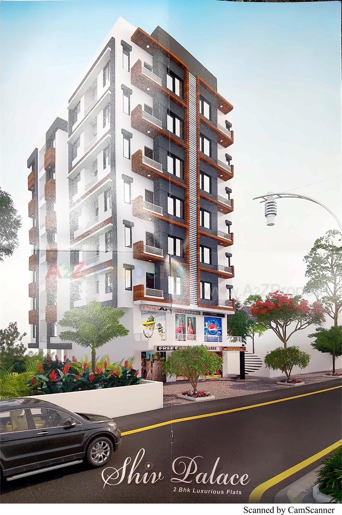 3D Elevation of real estate project Shiv Palace located at Chhapara, Navsari, Gujarat