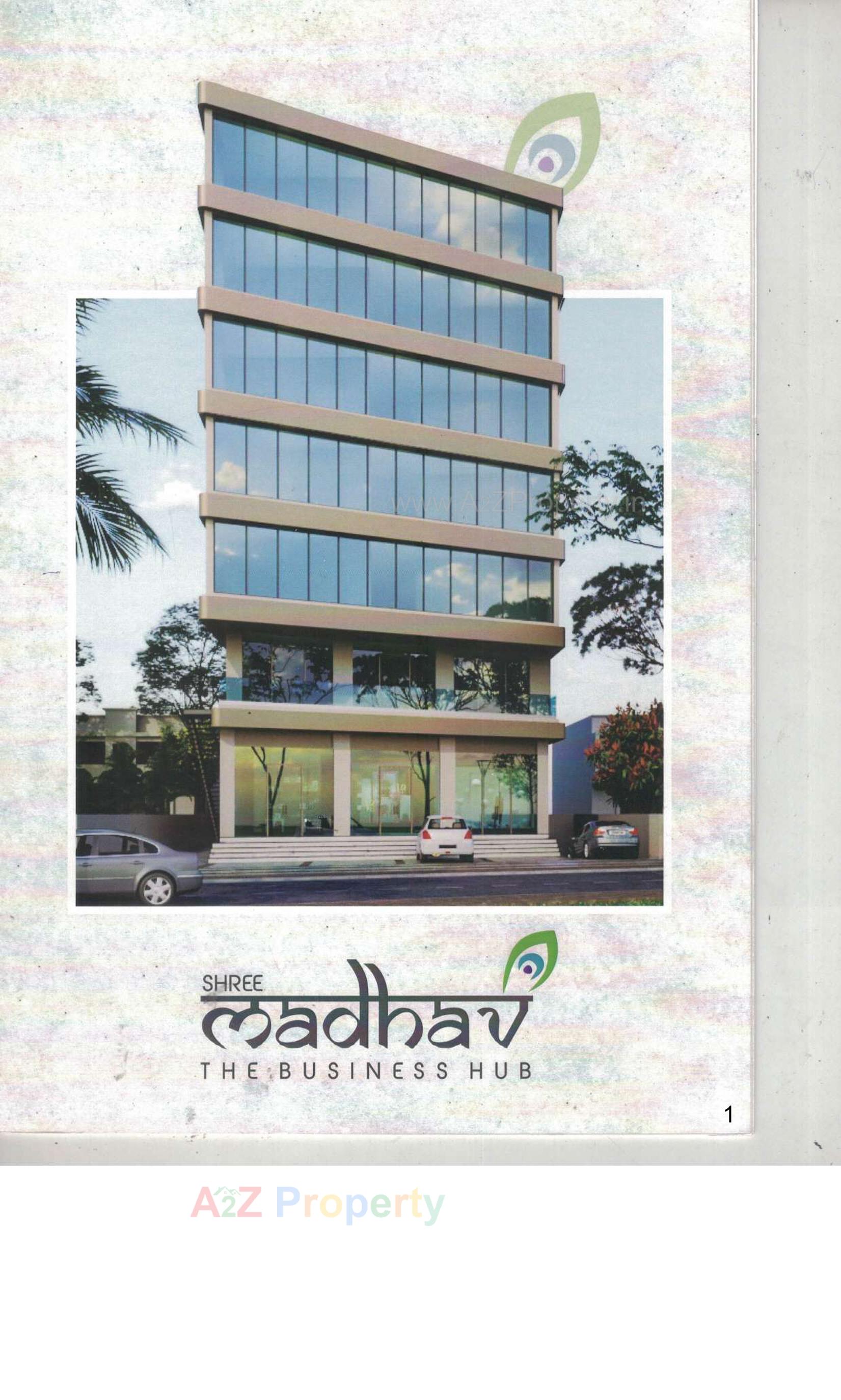 3D Elevation of real estate project Shree Madhav The Business Hub located at City-opposite-to-court, Navsari, Gujarat