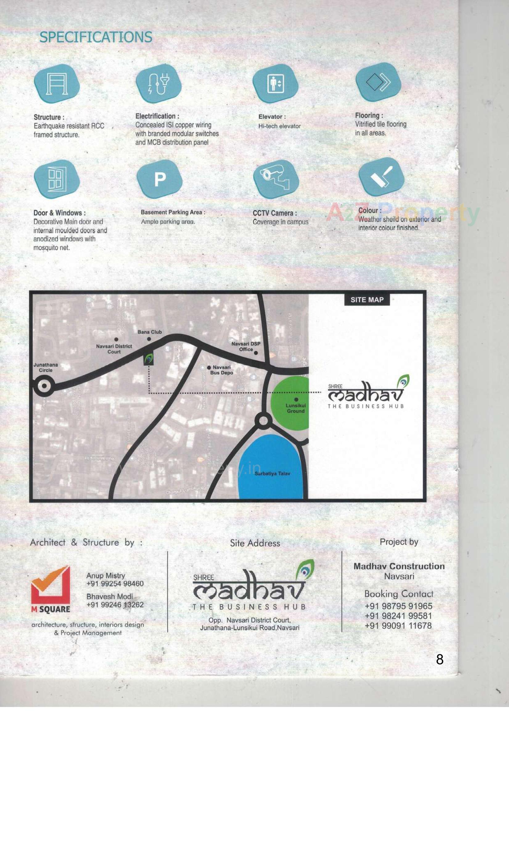  of real estate project Shree Madhav The Business Hub located at City-opposite-to-court, Navsari, Gujarat