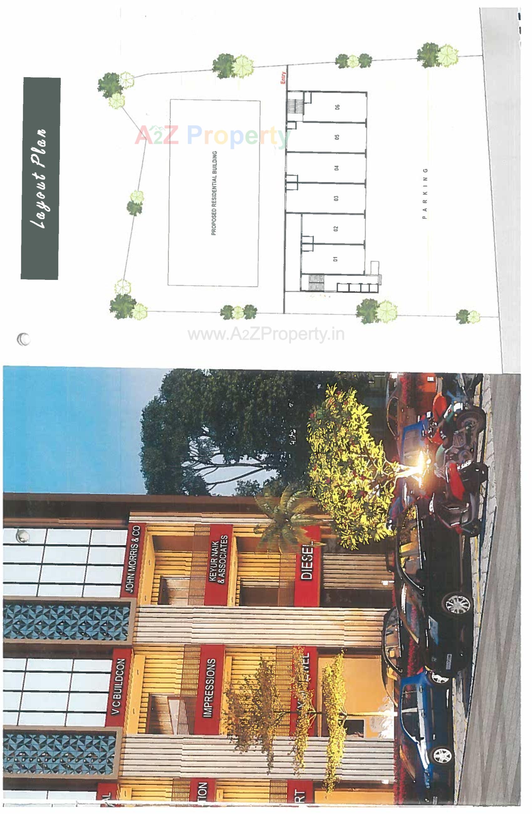 Layout of real estate project The Olivia located at Jamalpore, Navsari, Gujarat