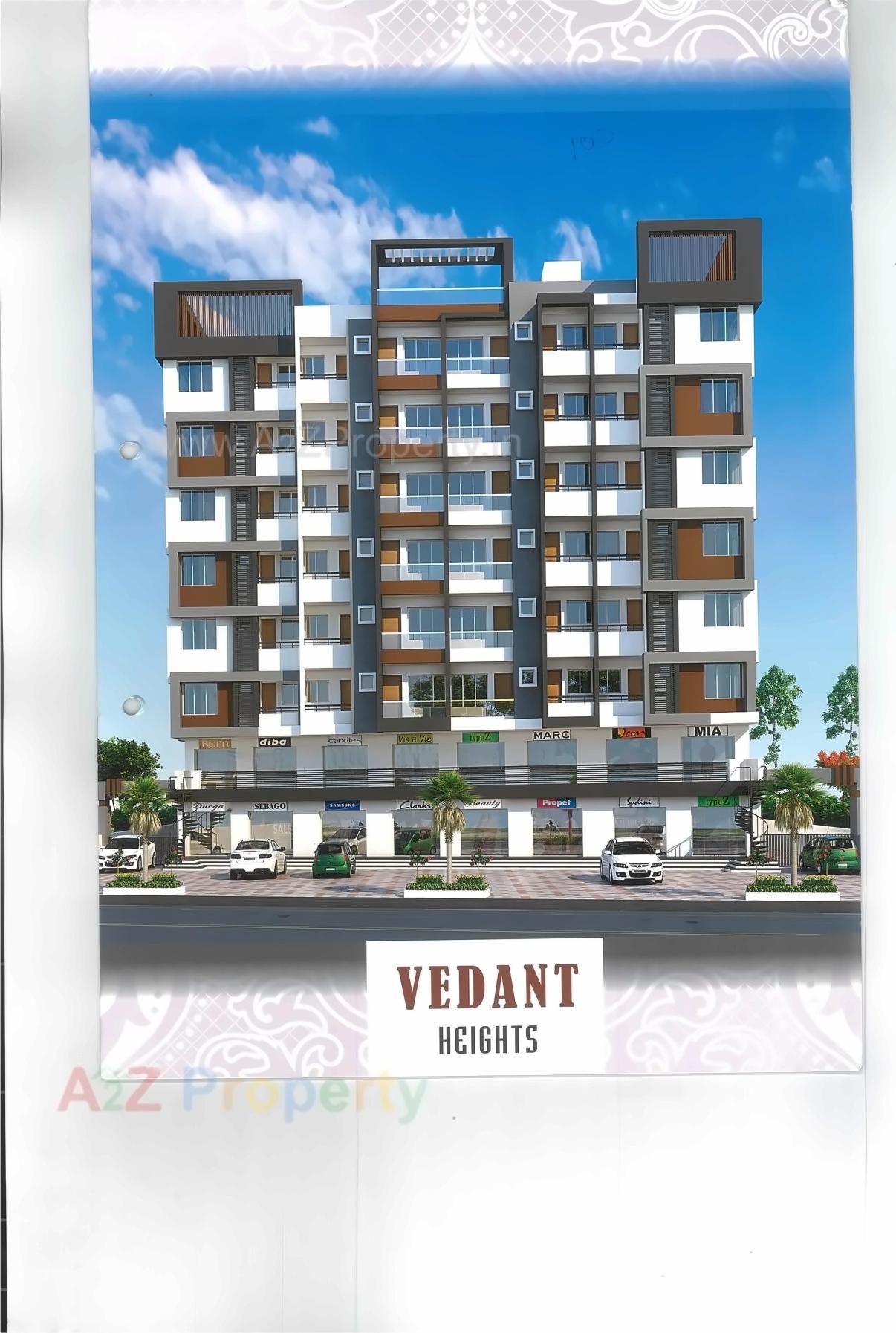 3D Elevation of real estate project Vedant Heights located at Sisodra-taluko--distinct, Navsari, Gujarat