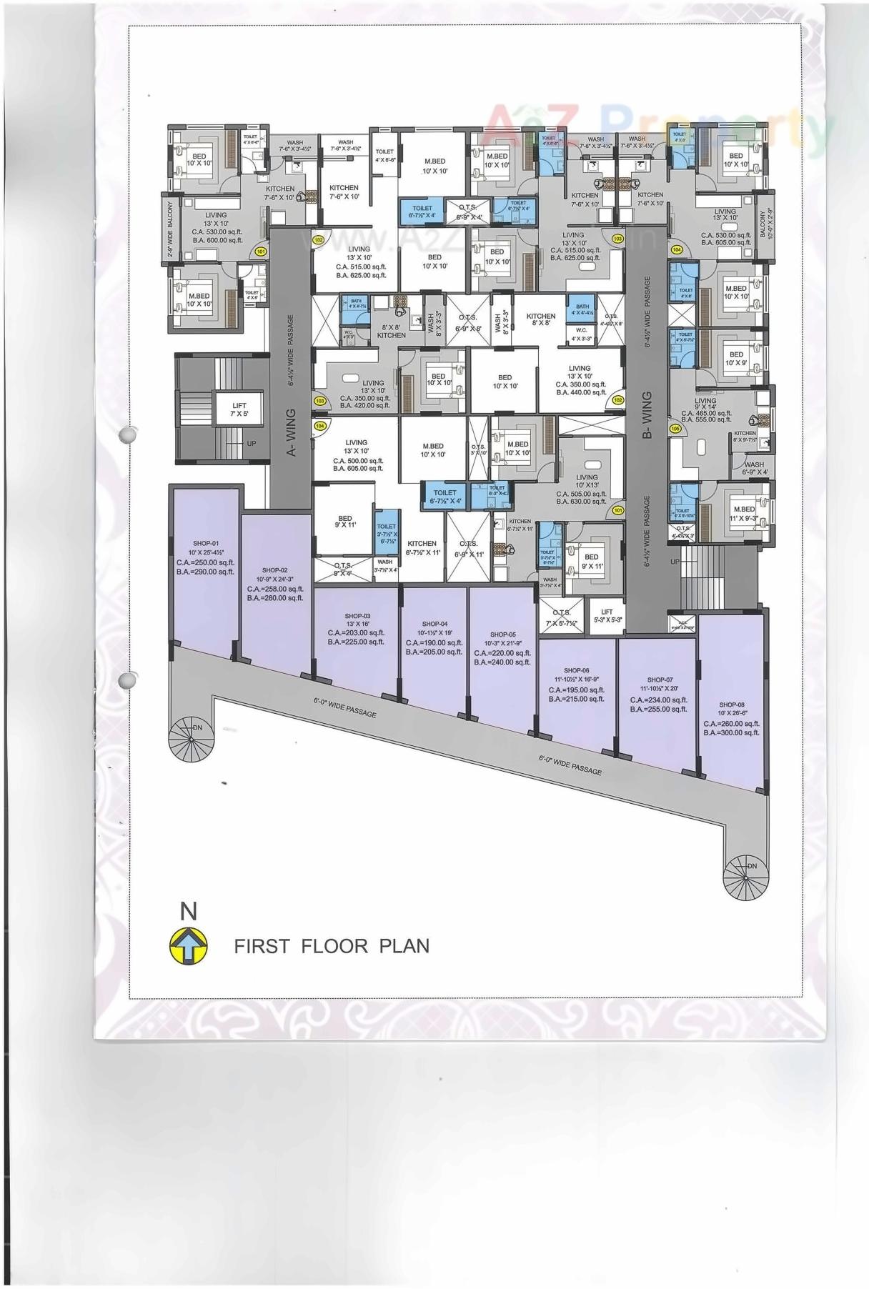 Layout of real estate project Vedant Heights located at Sisodra-taluko--distinct, Navsari, Gujarat