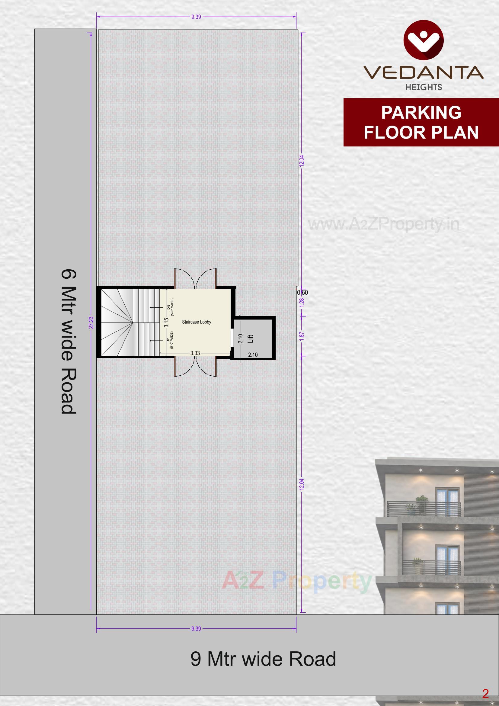 Layout of real estate project Vedanta Heights located at City, Navsari, Gujarat