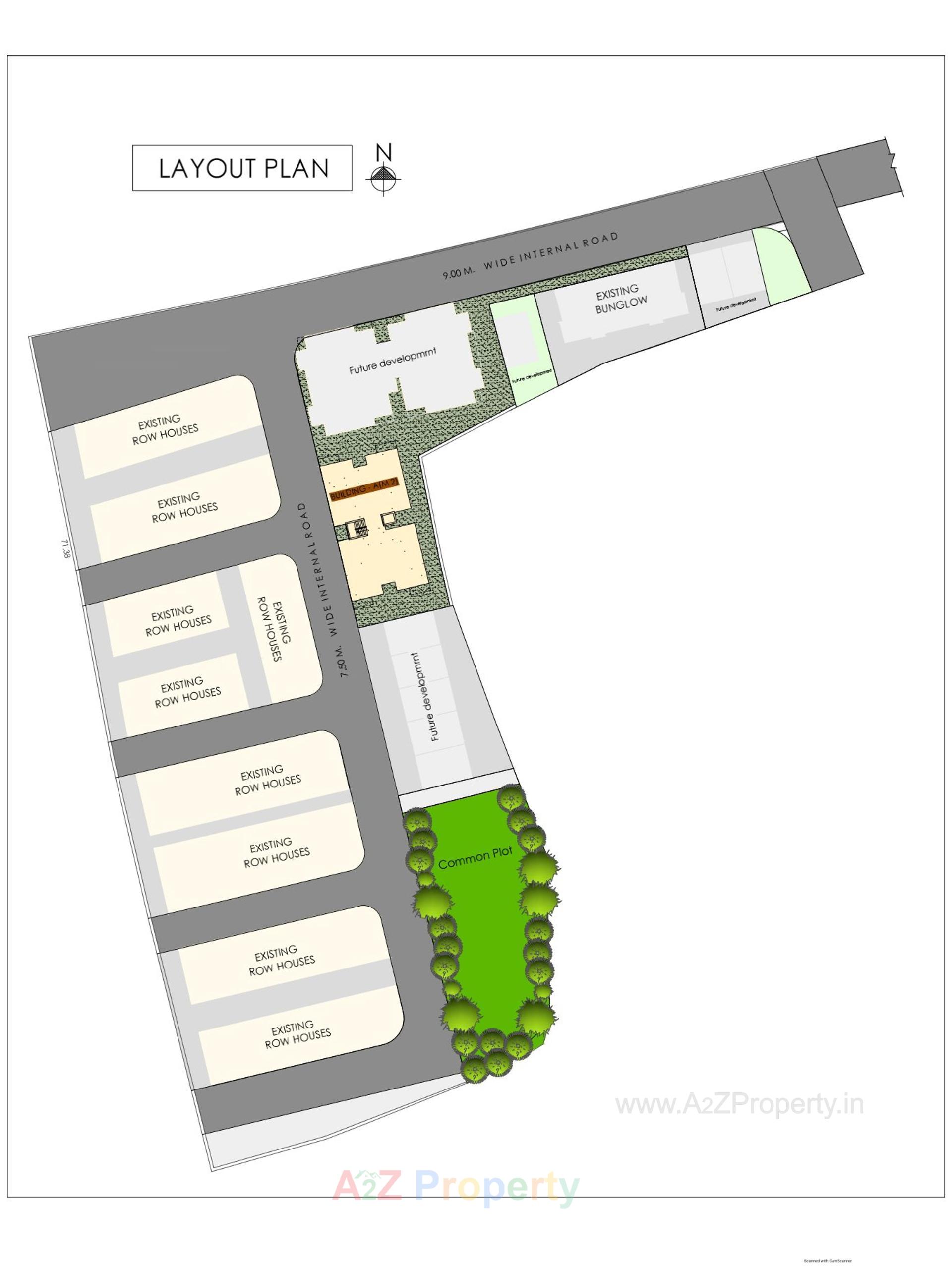 Layout of real estate project Vitthal Nagar  A(m2) located at Navsari, Navsari, Gujarat