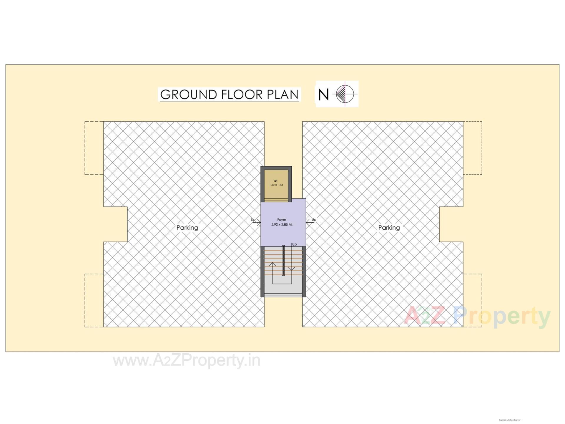 Layout of real estate project Vitthal Nagar  A(m2) located at Navsari, Navsari, Gujarat