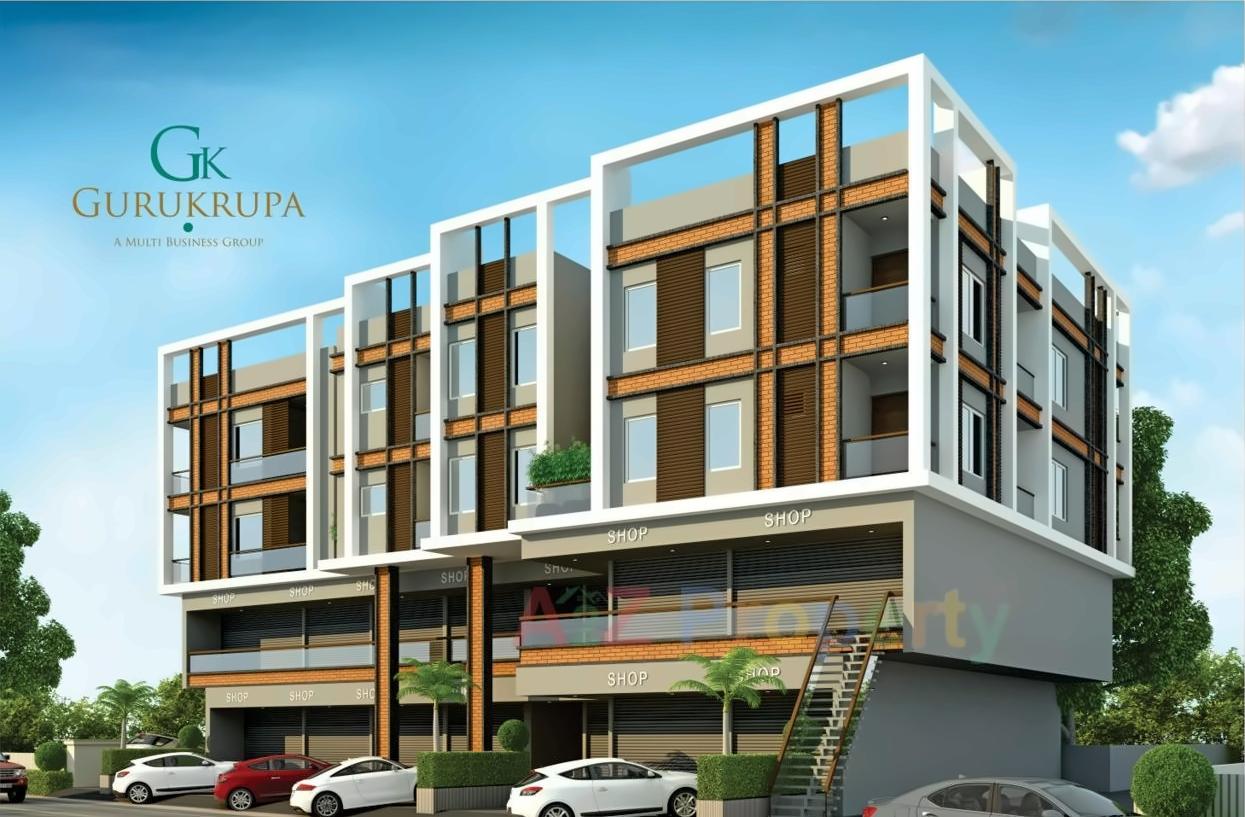 3D Elevation of real estate project Dhanraj Complex located at Godhara, Panchmahals, Gujarat