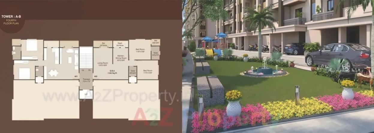 Layout of real estate project Indralok located at Halol, Panchmahals, Gujarat