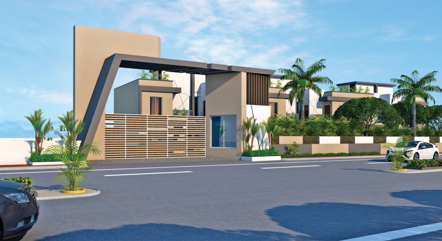 Gate View of real estate project Maruti Nandan located at Kalol, Panchmahals, Gujarat