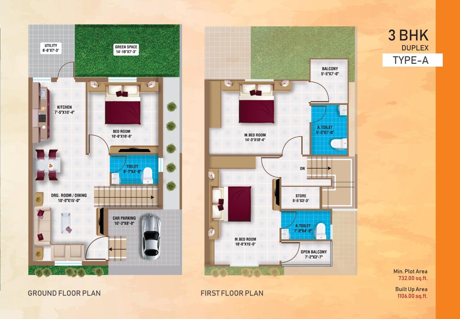 Tower A 3bhk of real estate project Maruti Nandan located at Kalol, Panchmahals, Gujarat