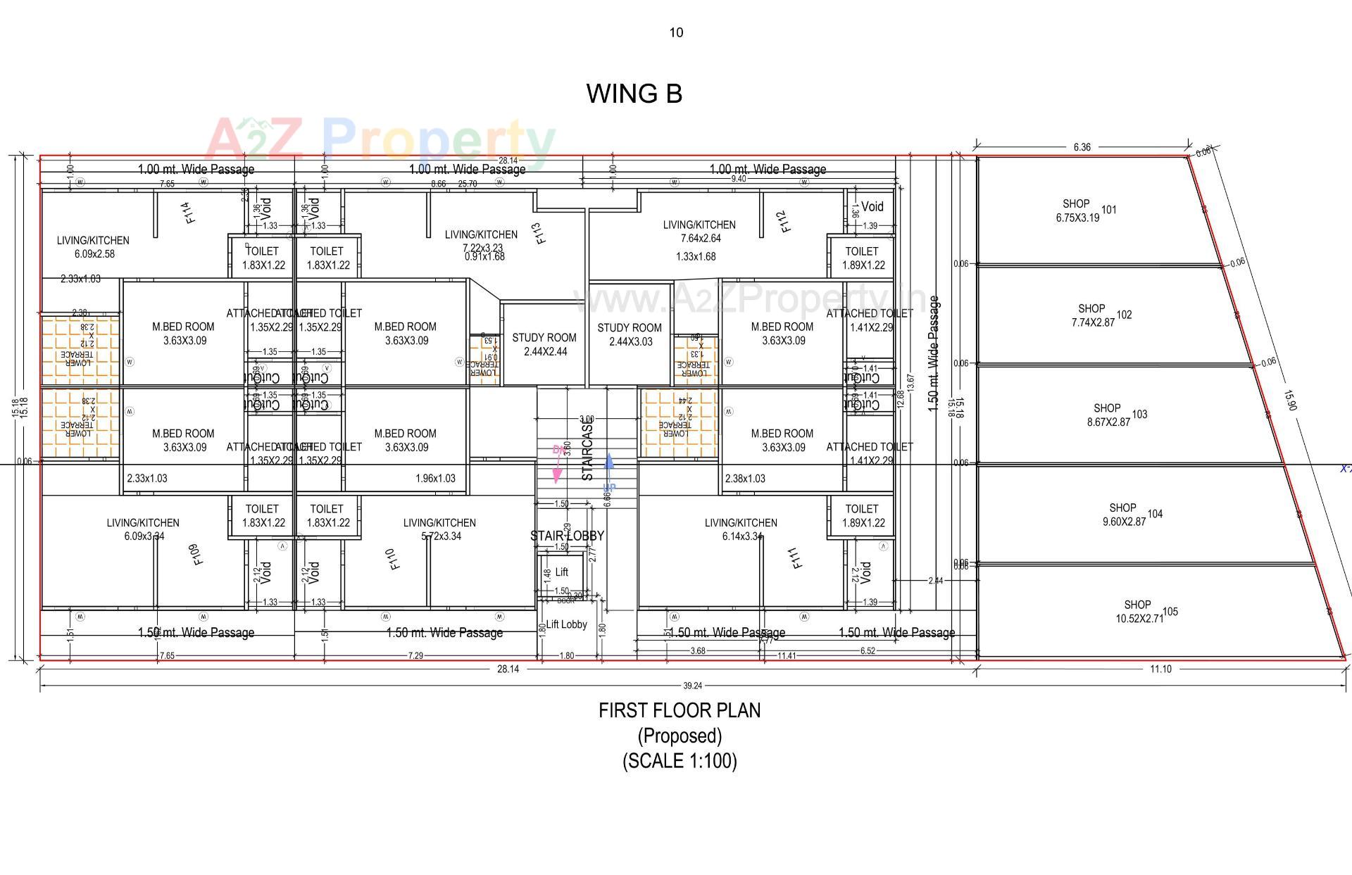 Layout of real estate project Balaji Trade Center located at Radhanpur, Patan, Gujarat