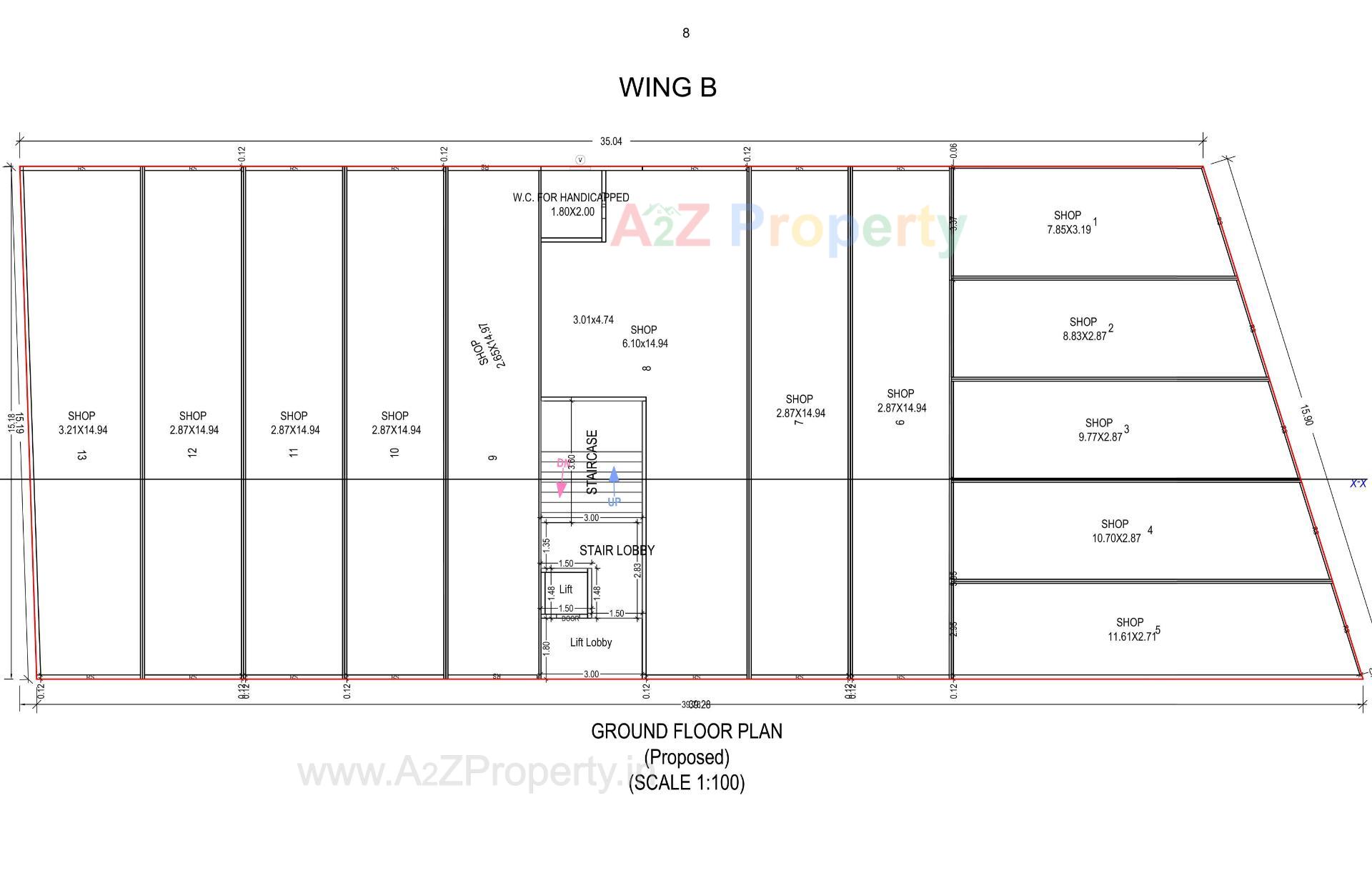 Layout of real estate project Balaji Trade Center located at Radhanpur, Patan, Gujarat