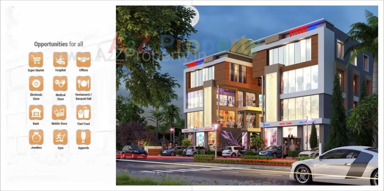 3D Elevation of real estate project Diyana Square located at Gungadipati, Patan, Gujarat