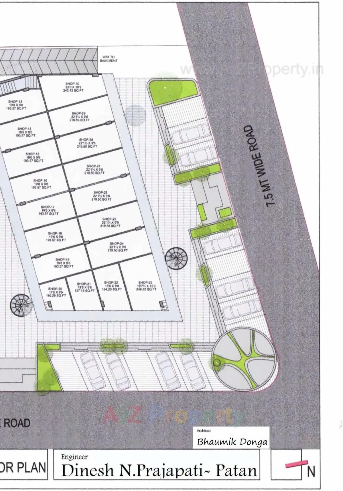 Layout of real estate project Iscon Ambika located at Radhanpur, Patan, Gujarat
