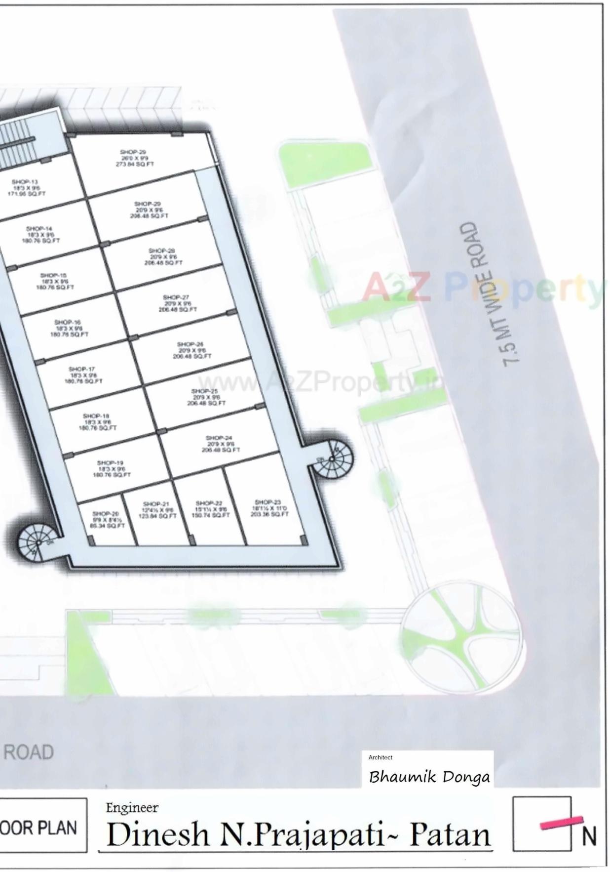 Layout of real estate project Iscon Ambika located at Radhanpur, Patan, Gujarat