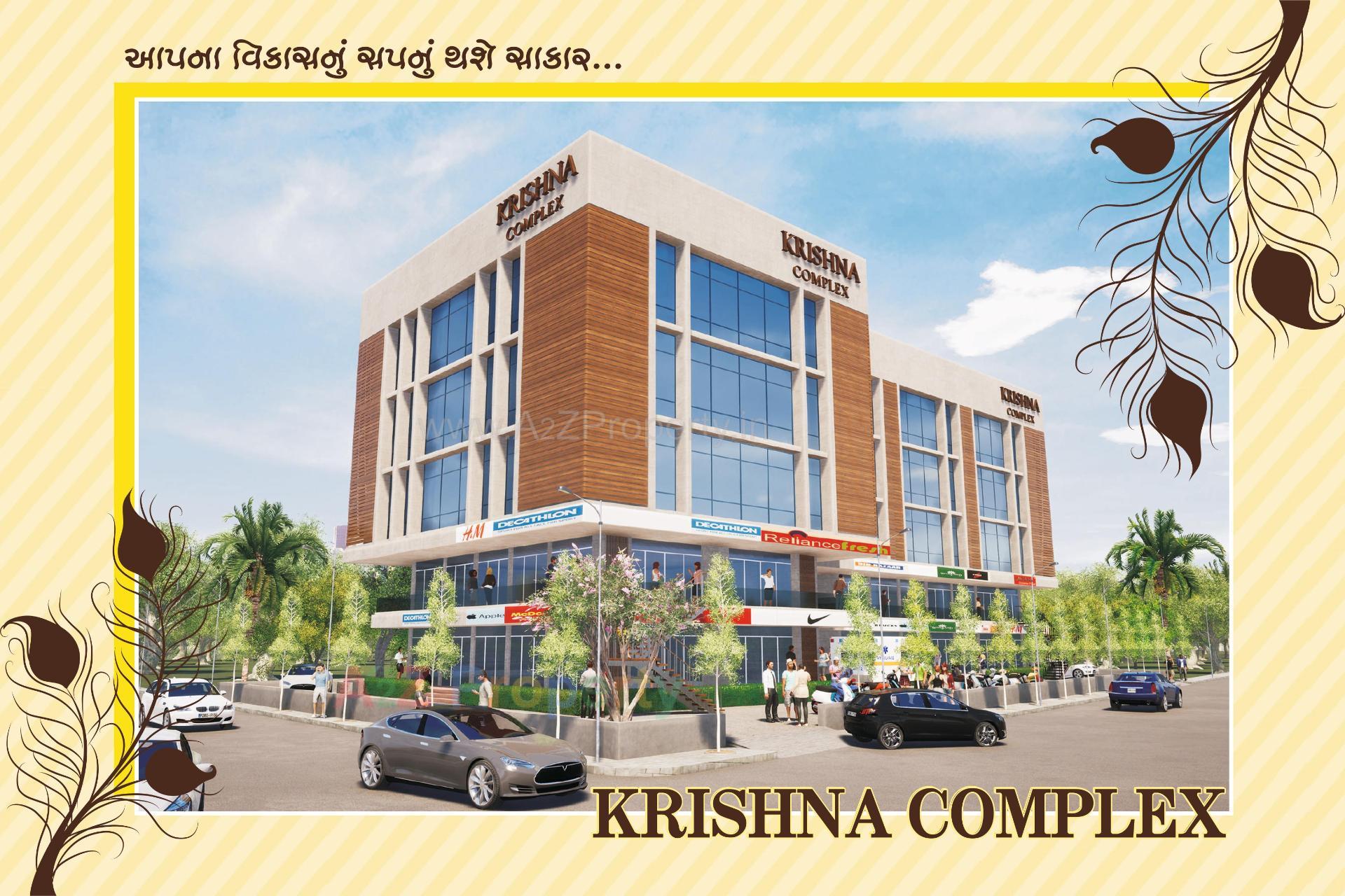 3D Elevation of real estate project Krishna Complex located at Gangdipati, Patan, Gujarat