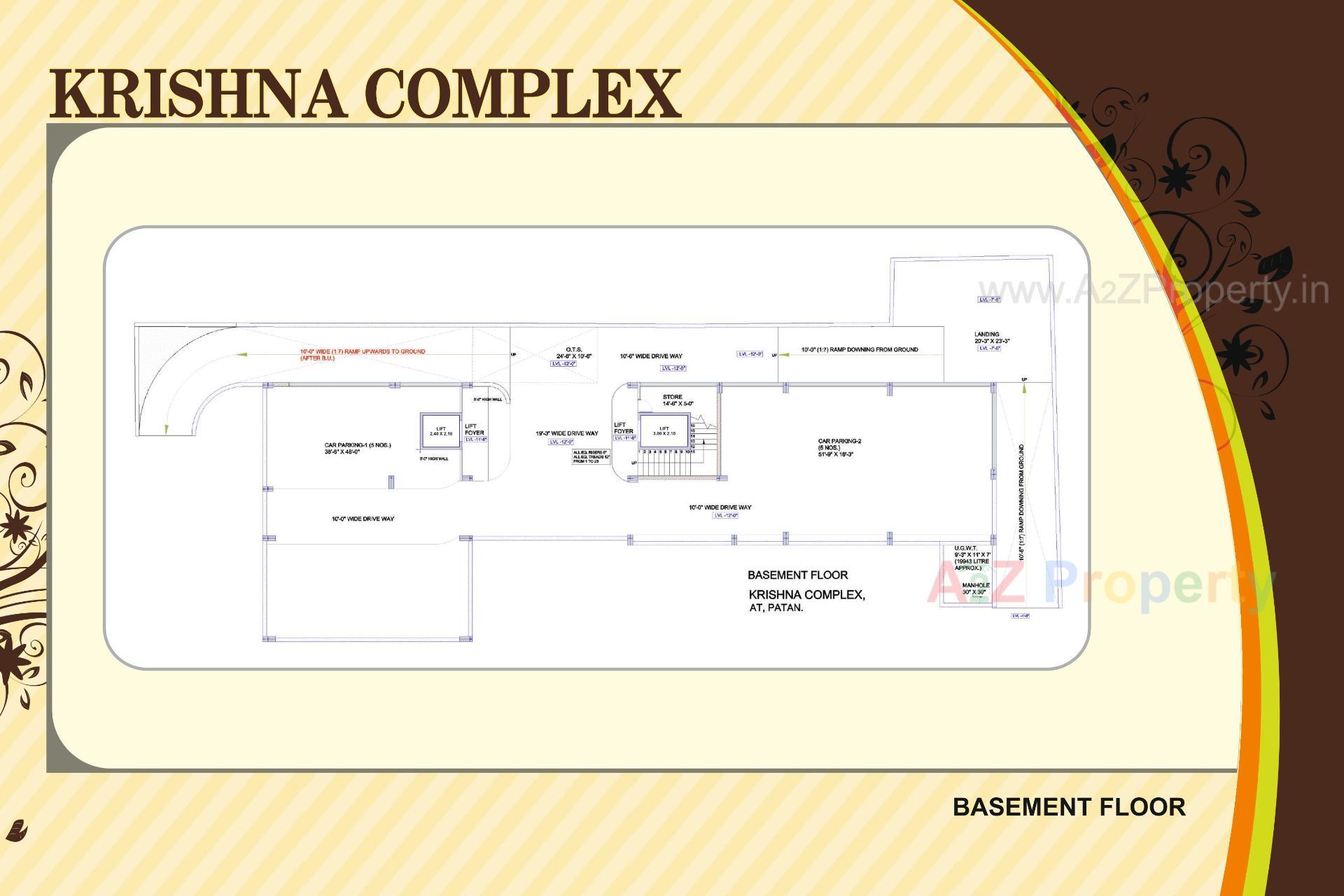 Layout of real estate project Krishna Complex located at Gangdipati, Patan, Gujarat