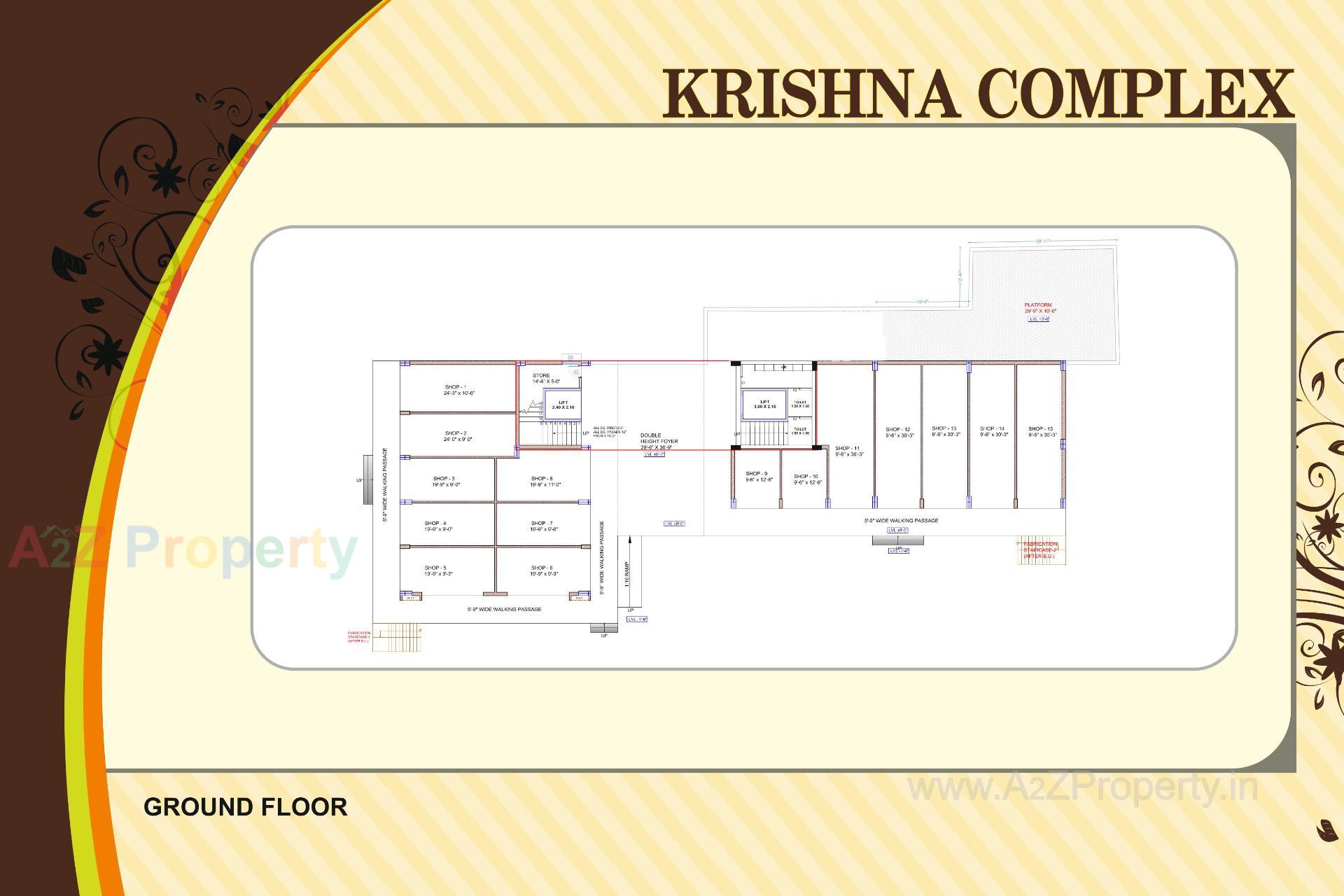 Layout of real estate project Krishna Complex located at Gangdipati, Patan, Gujarat
