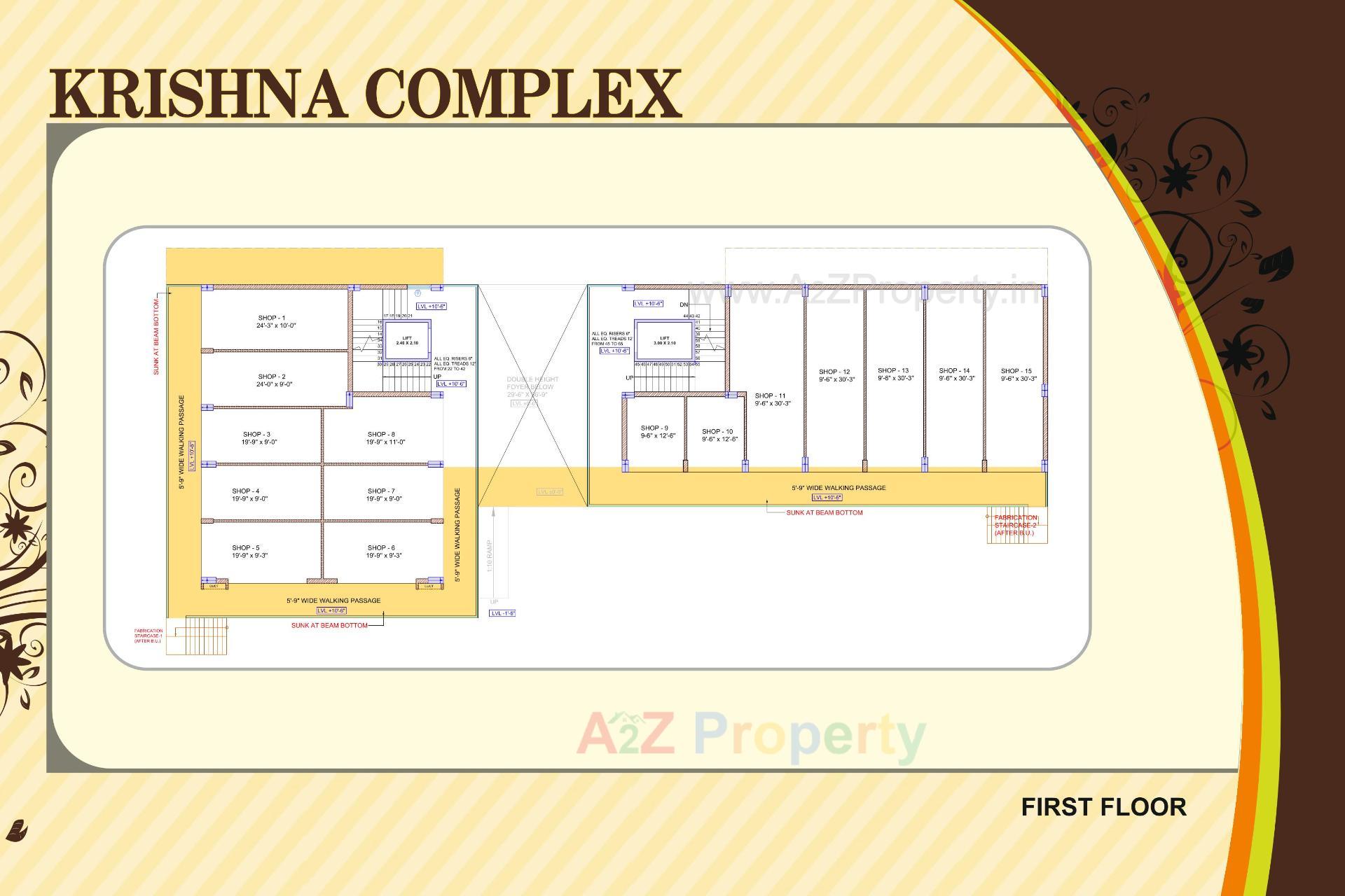 Layout of real estate project Krishna Complex located at Gangdipati, Patan, Gujarat