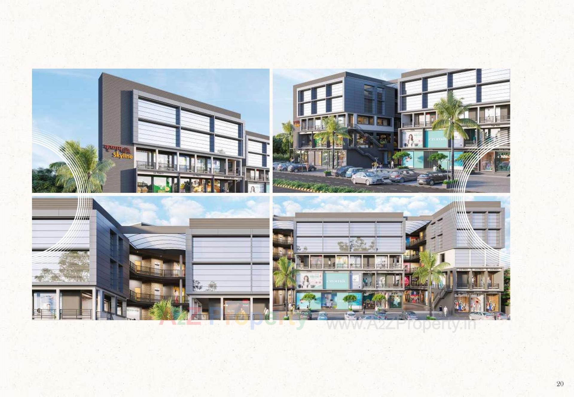 3D Elevation of real estate project Krushnam Skyline located at Gungdipati, Patan, Gujarat