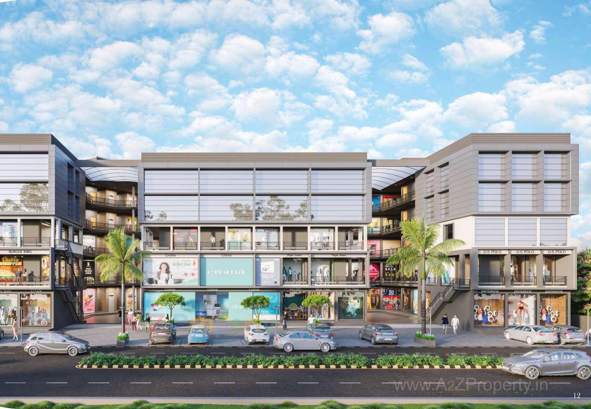 3D Elevation of real estate project Krushnam Skyline located at Gungdipati, Patan, Gujarat