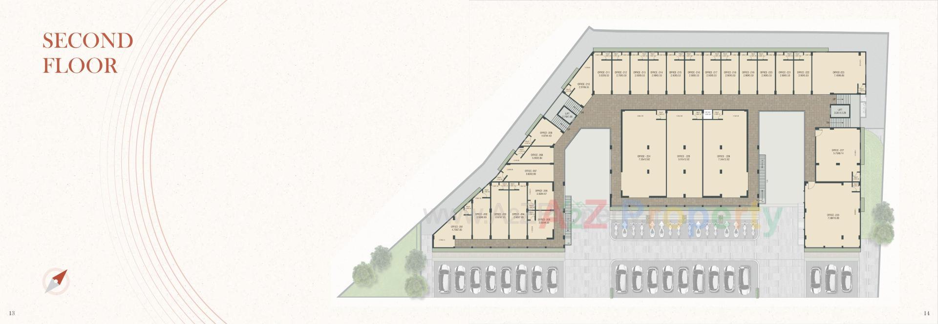 Layout of real estate project Krushnam Skyline located at Gungdipati, Patan, Gujarat