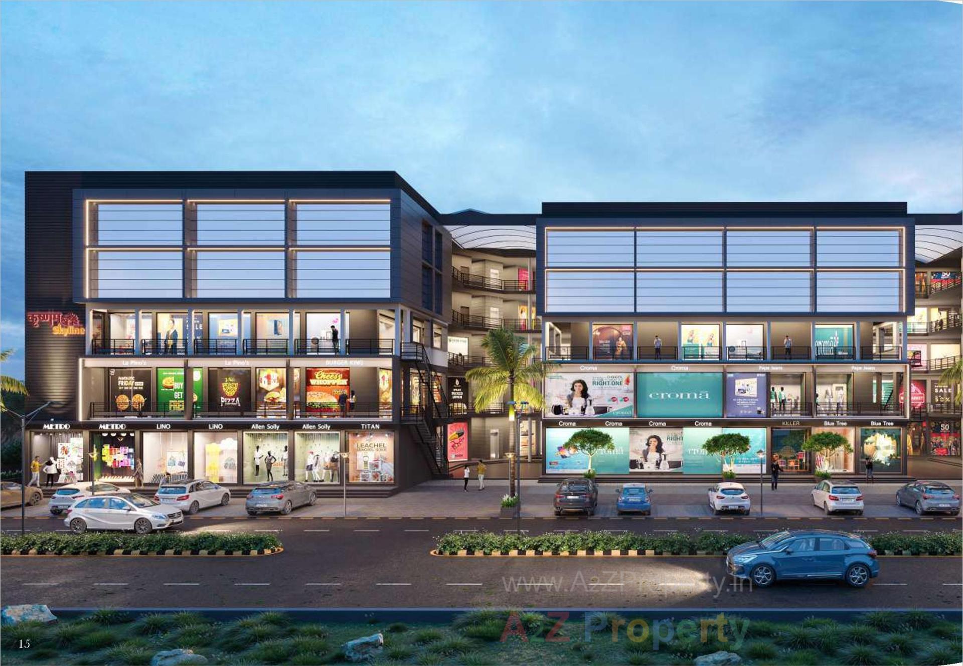 3D Elevation of real estate project Krushnam Skyline located at Gungdipati, Patan, Gujarat