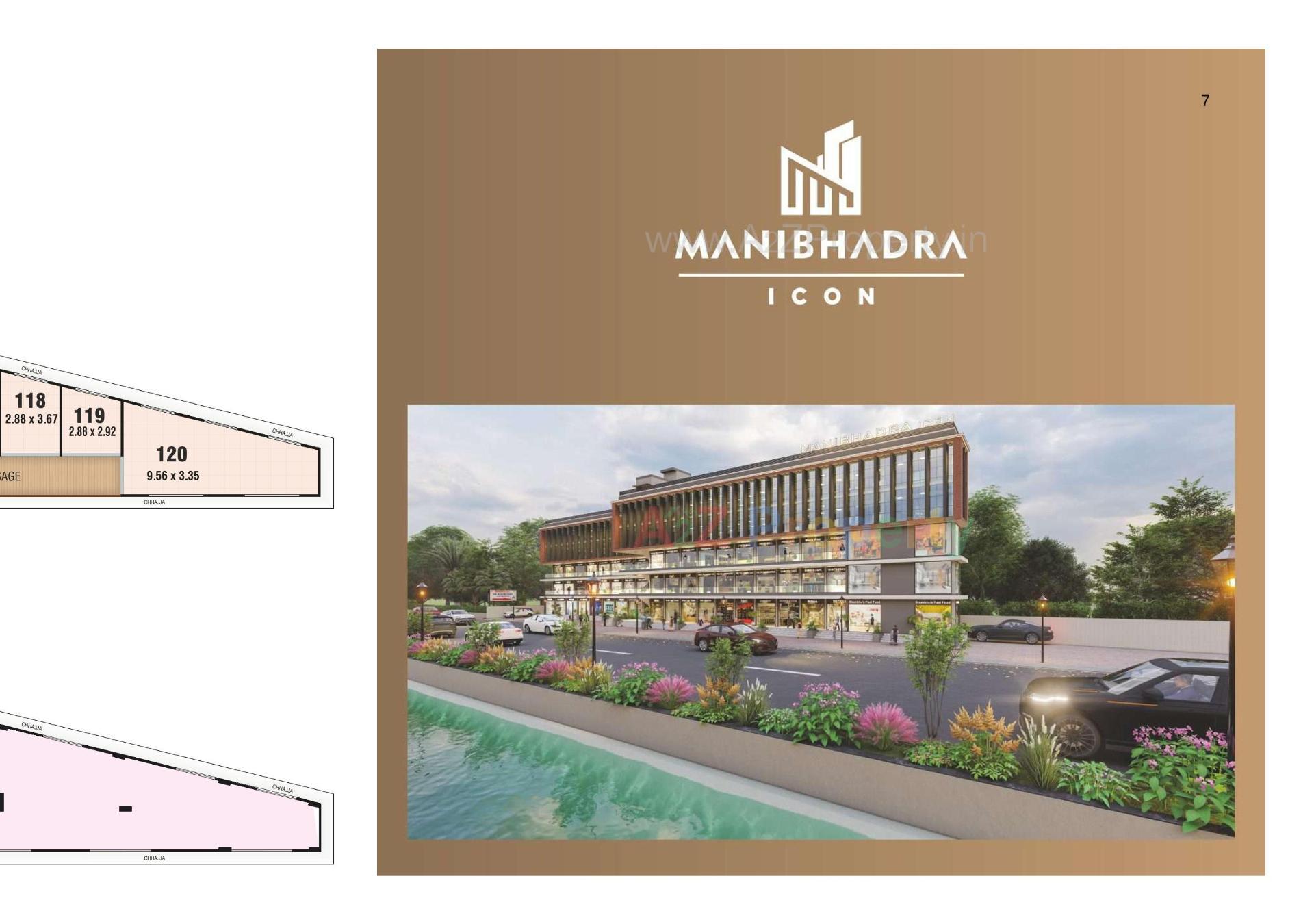 3D Elevation of real estate project Manibhadra Icon located at Patan, Patan, Gujarat