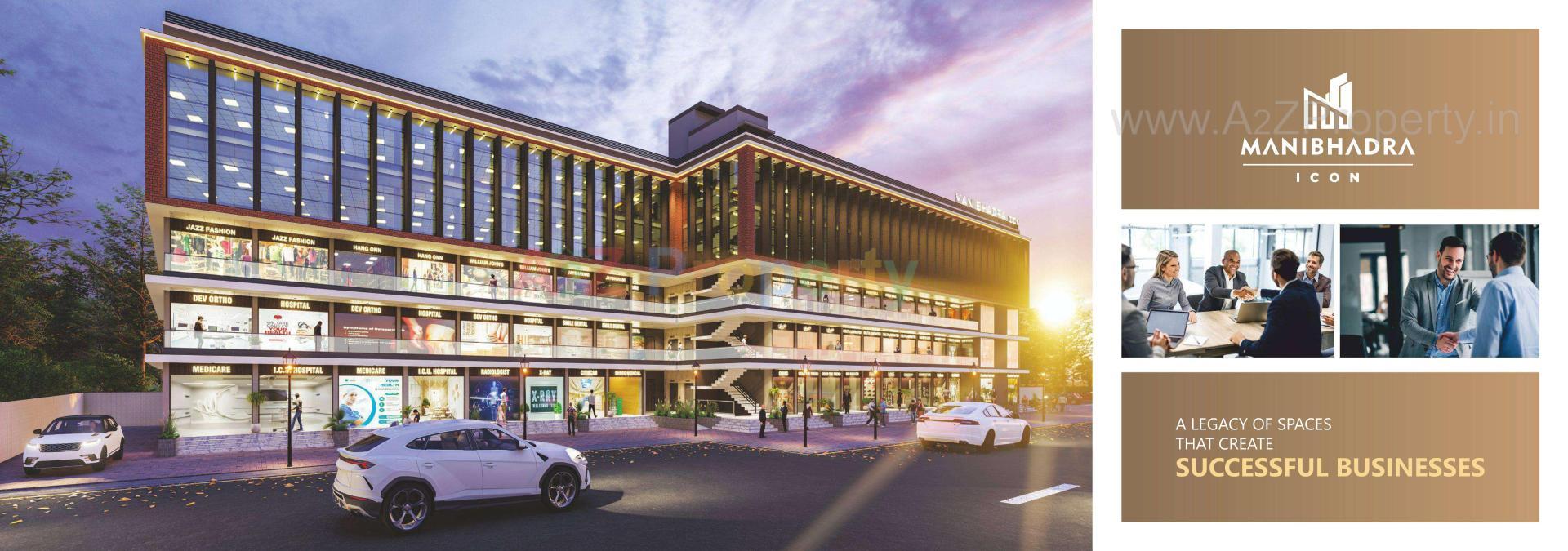 3D Elevation of real estate project Manibhadra Icon located at Patan, Patan, Gujarat