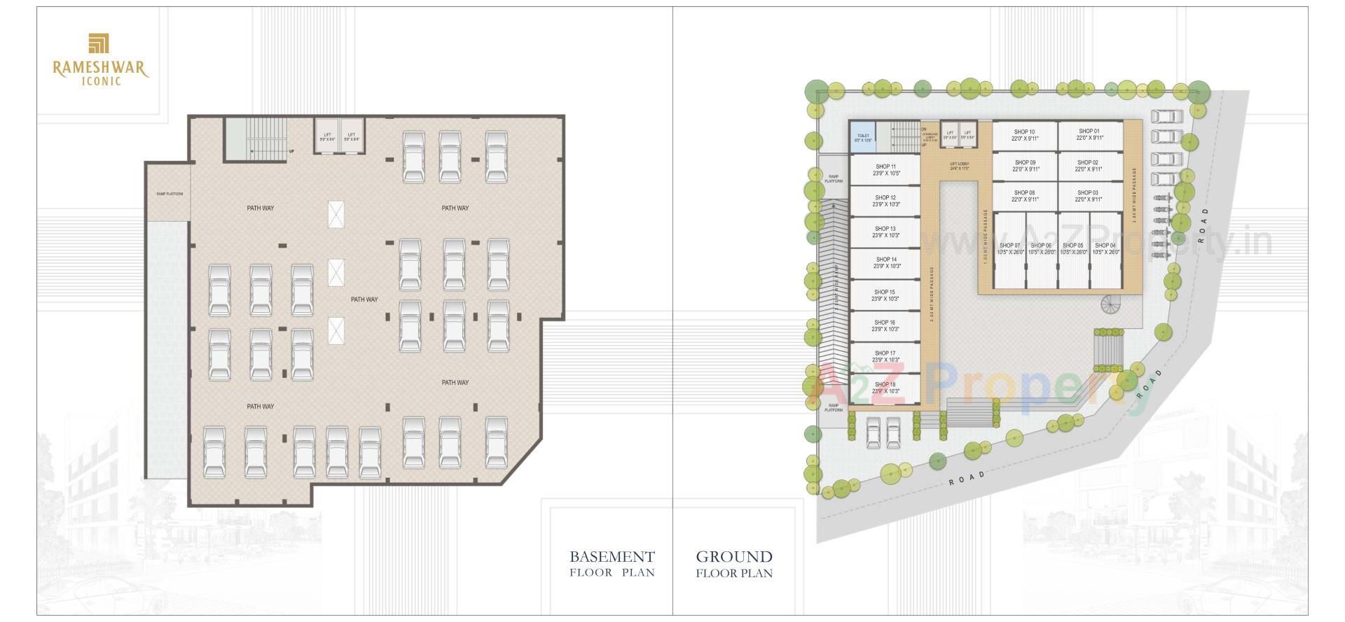 Layout of real estate project Rameshwar Iconic located at Patan, Patan, Gujarat