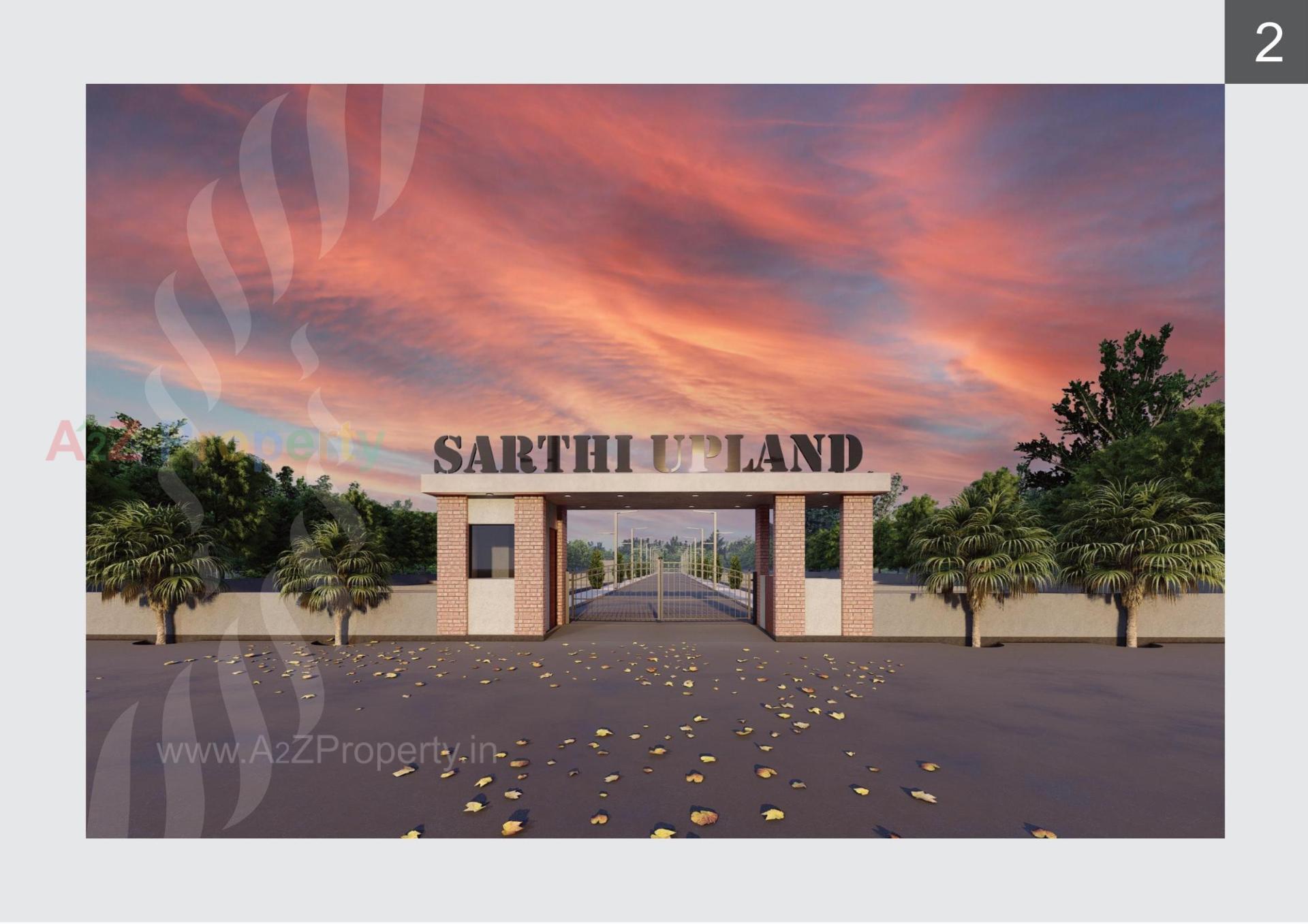 3D Elevation of real estate project Sarthi Upland located at Samalpati, Patan, Gujarat