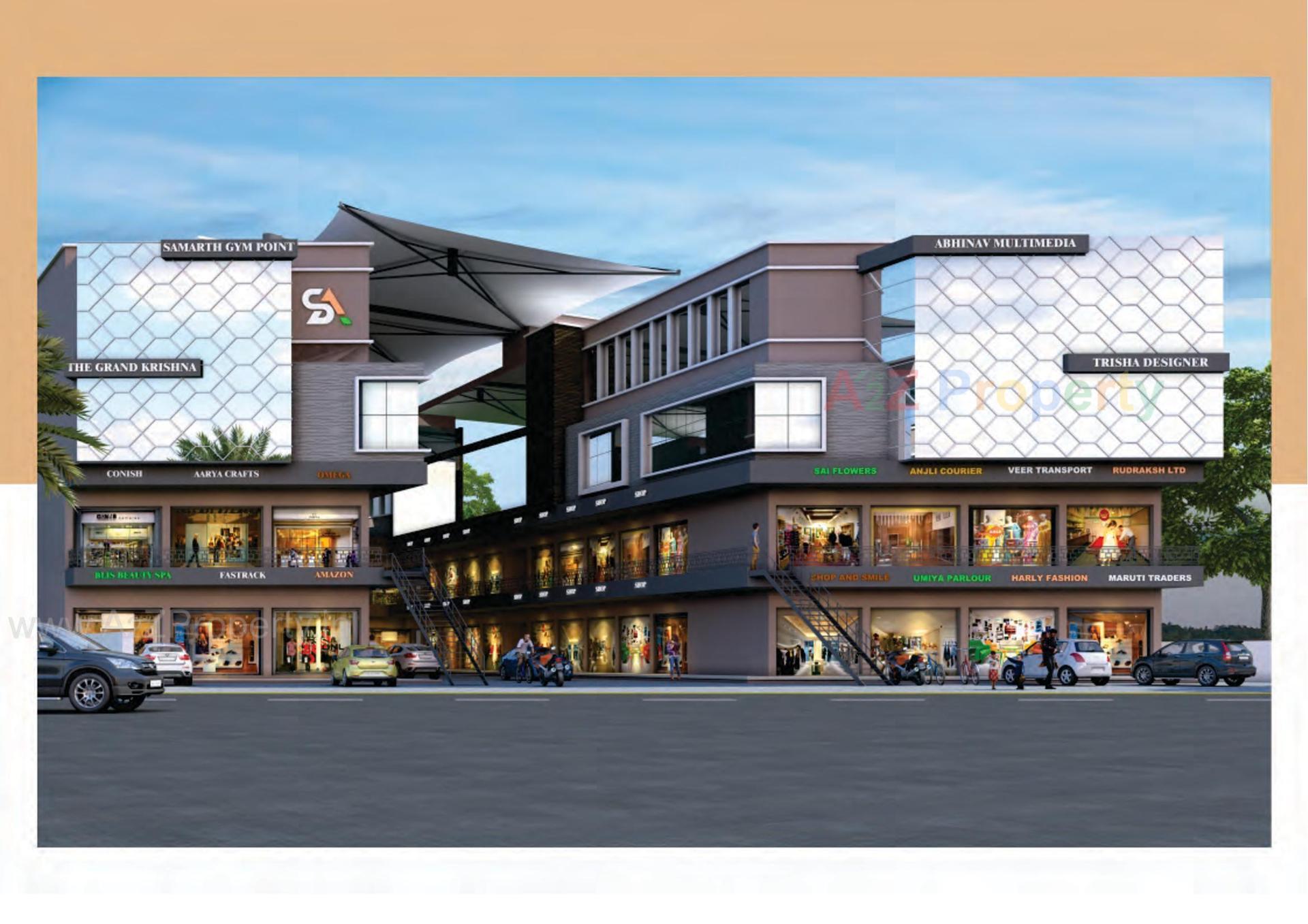 3D Elevation of real estate project Shiv Arcade located at Patan, Patan, Gujarat