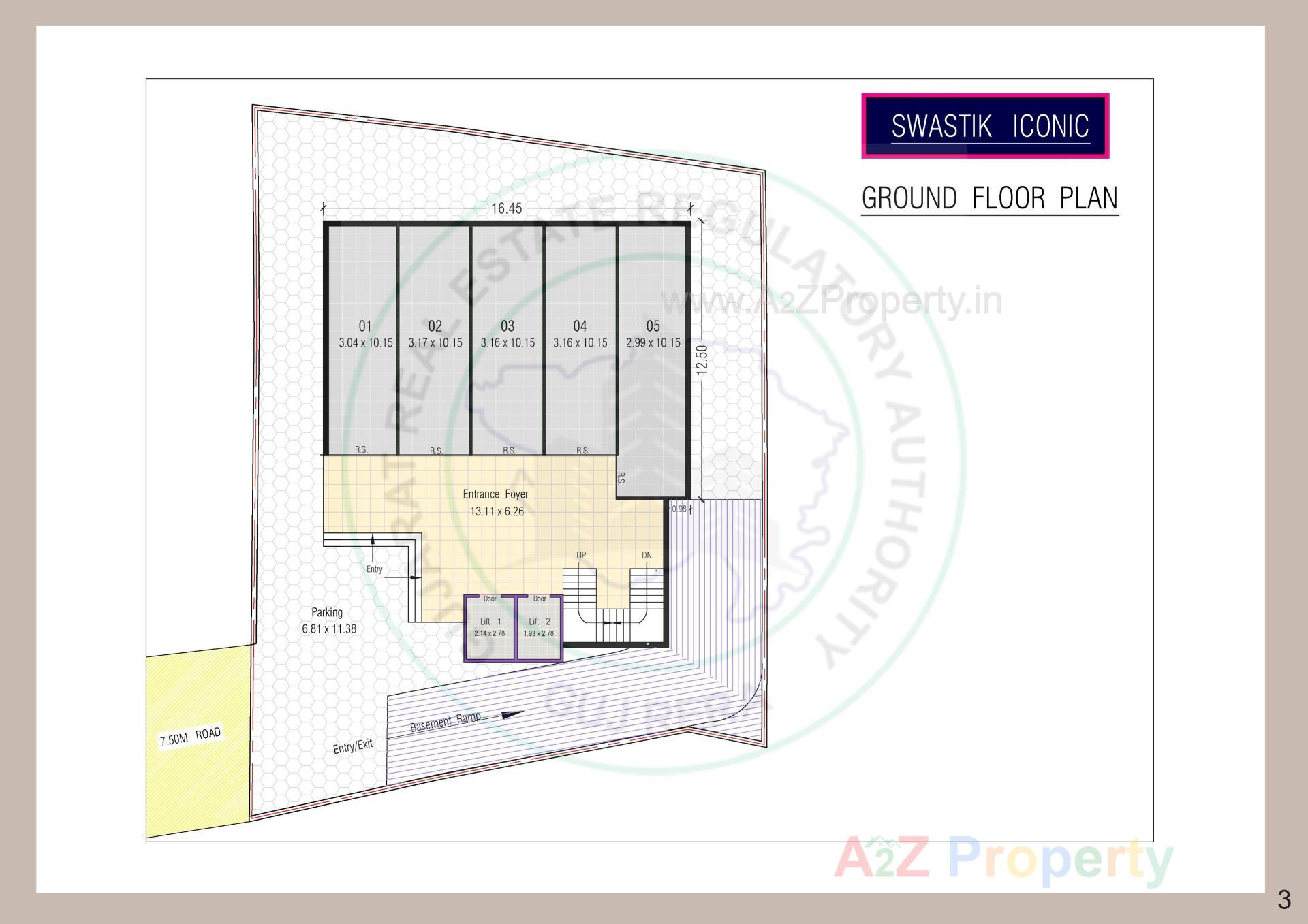 Layout of real estate project Swastik Icon located at Gungadipati, Patan, Gujarat