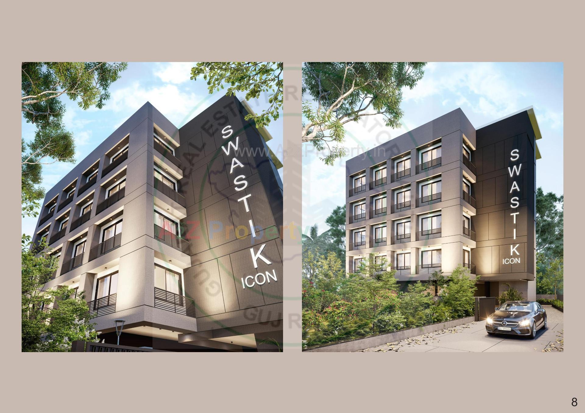 3D Elevation of real estate project Swastik Icon located at Gungadipati, Patan, Gujarat