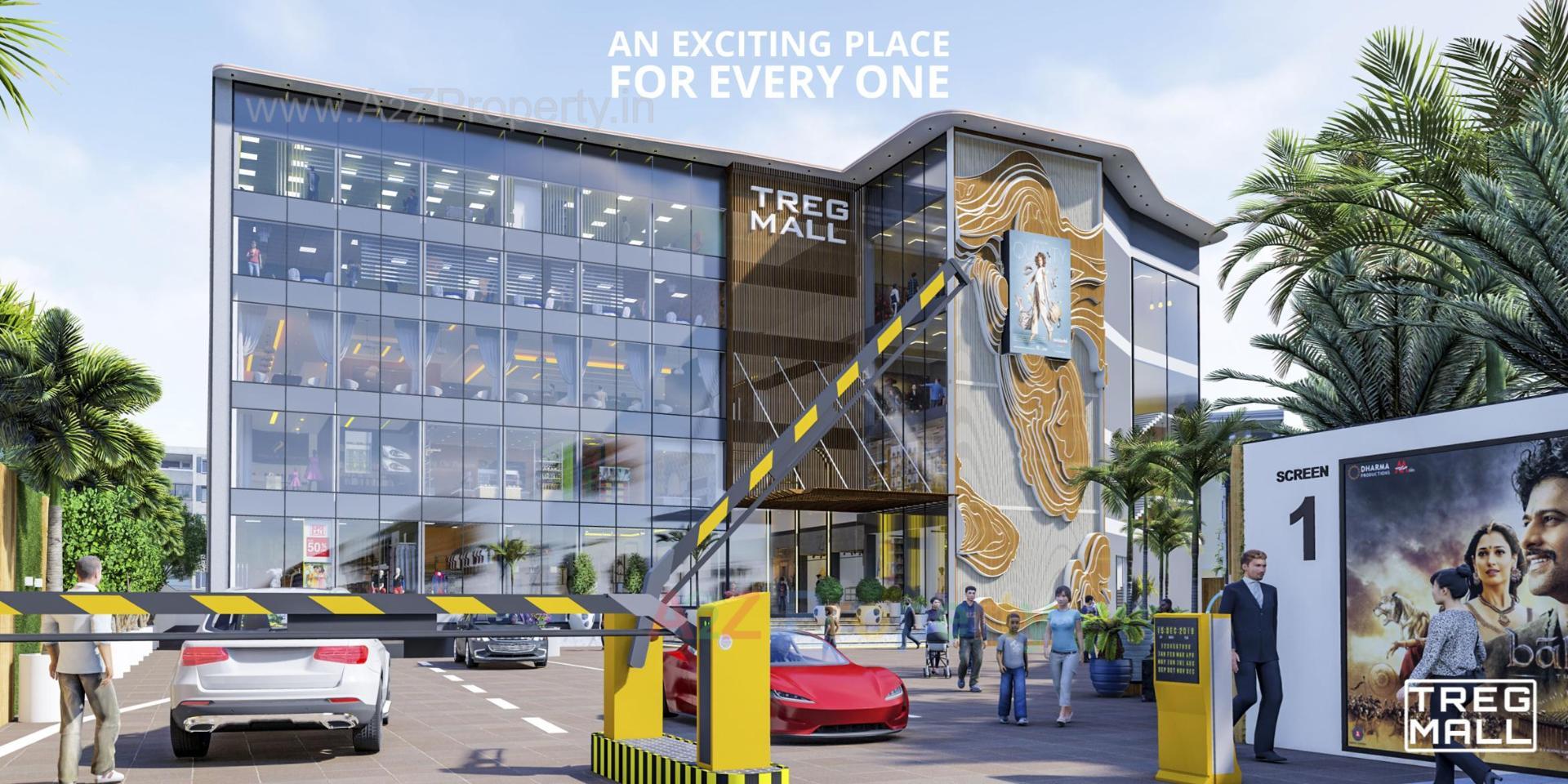 3D Elevation of real estate project Treg Mall located at Gungdipati, Patan, Gujarat