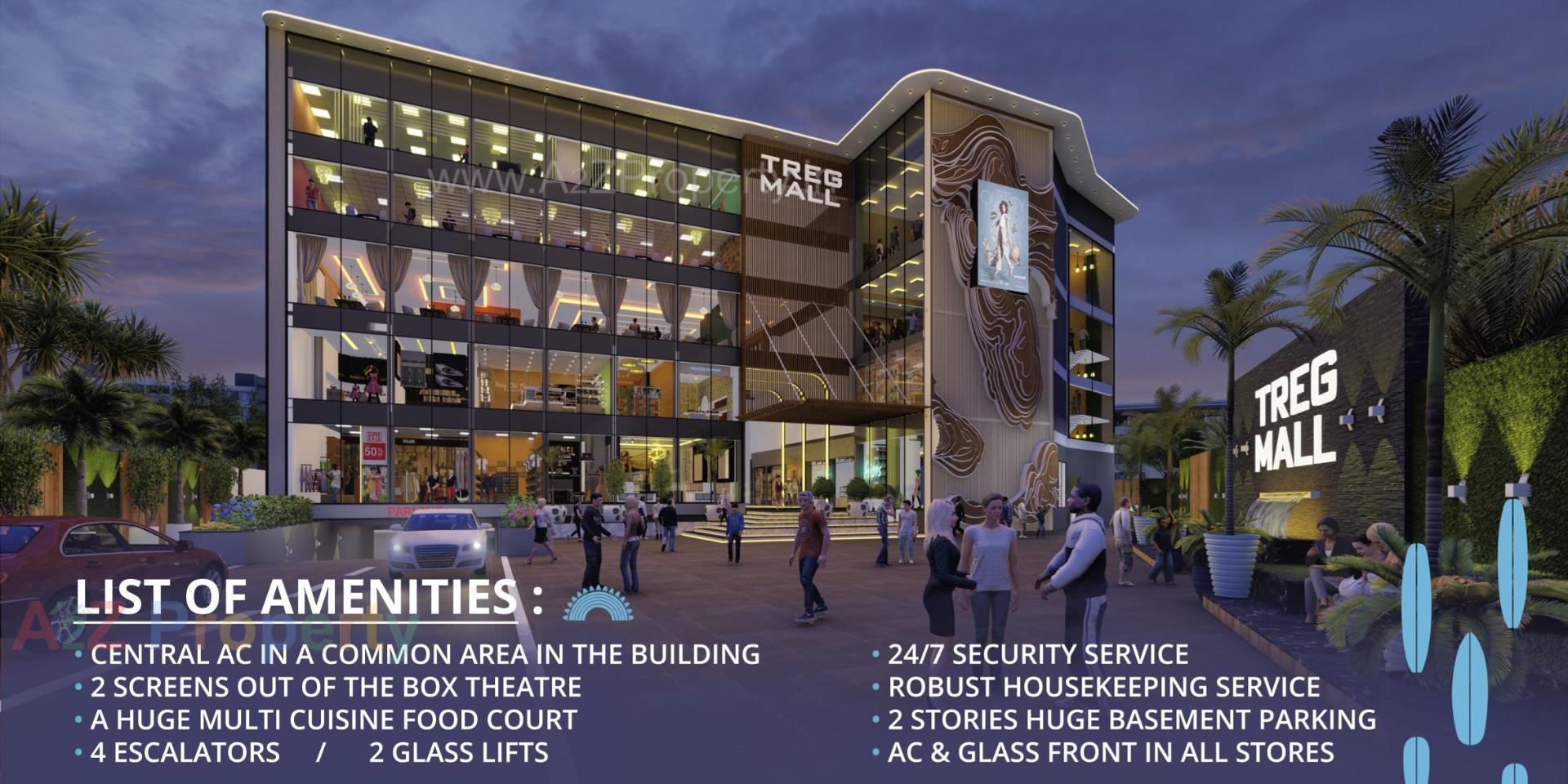 3D Elevation of real estate project Treg Mall located at Gungdipati, Patan, Gujarat