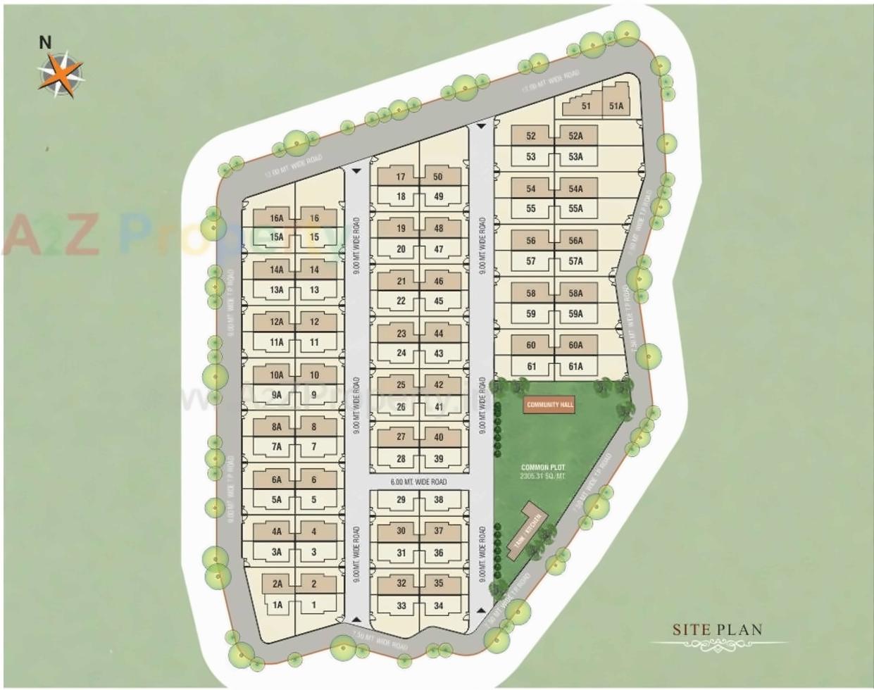 Layout of real estate project Yash Heritage located at Patan, Patan, Gujarat
