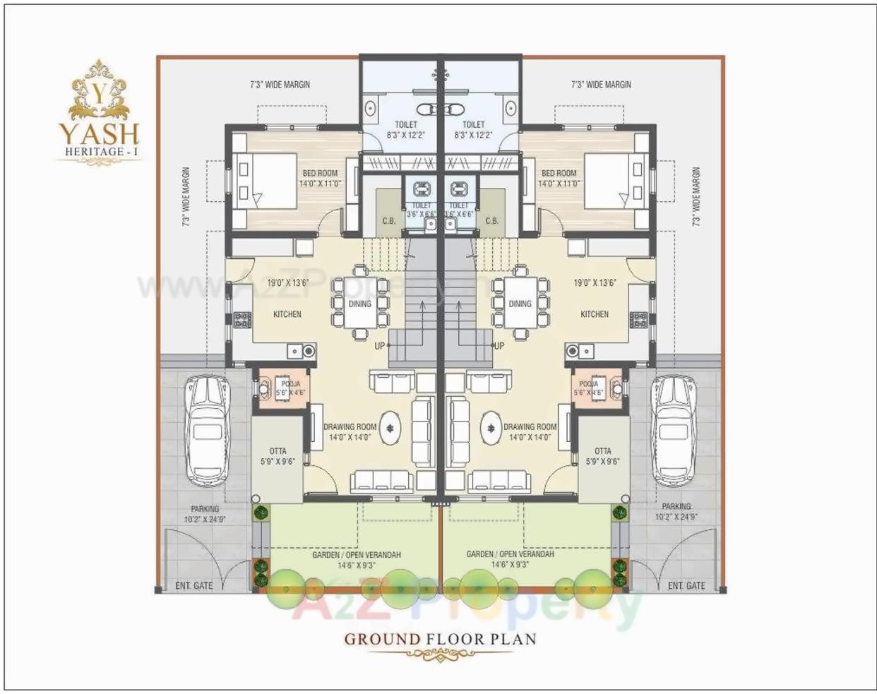 Layout of real estate project Yash Heritage located at Patan, Patan, Gujarat