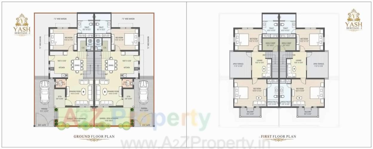 Layout of real estate project Yash Heritage located at Patan, Patan, Gujarat