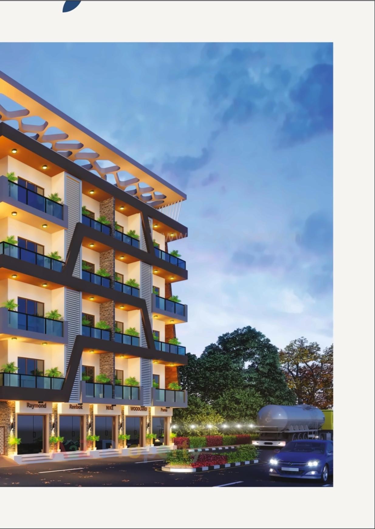 3D Elevation of real estate project Balaji Avenue located at Porbander, Porbandar, Gujarat