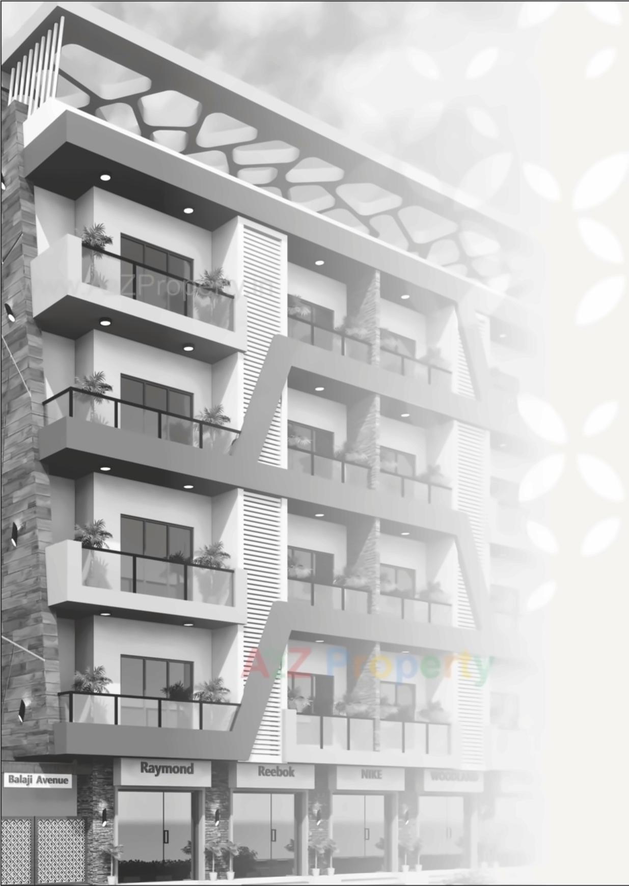 3D Elevation of real estate project Balaji Avenue located at Porbander, Porbandar, Gujarat