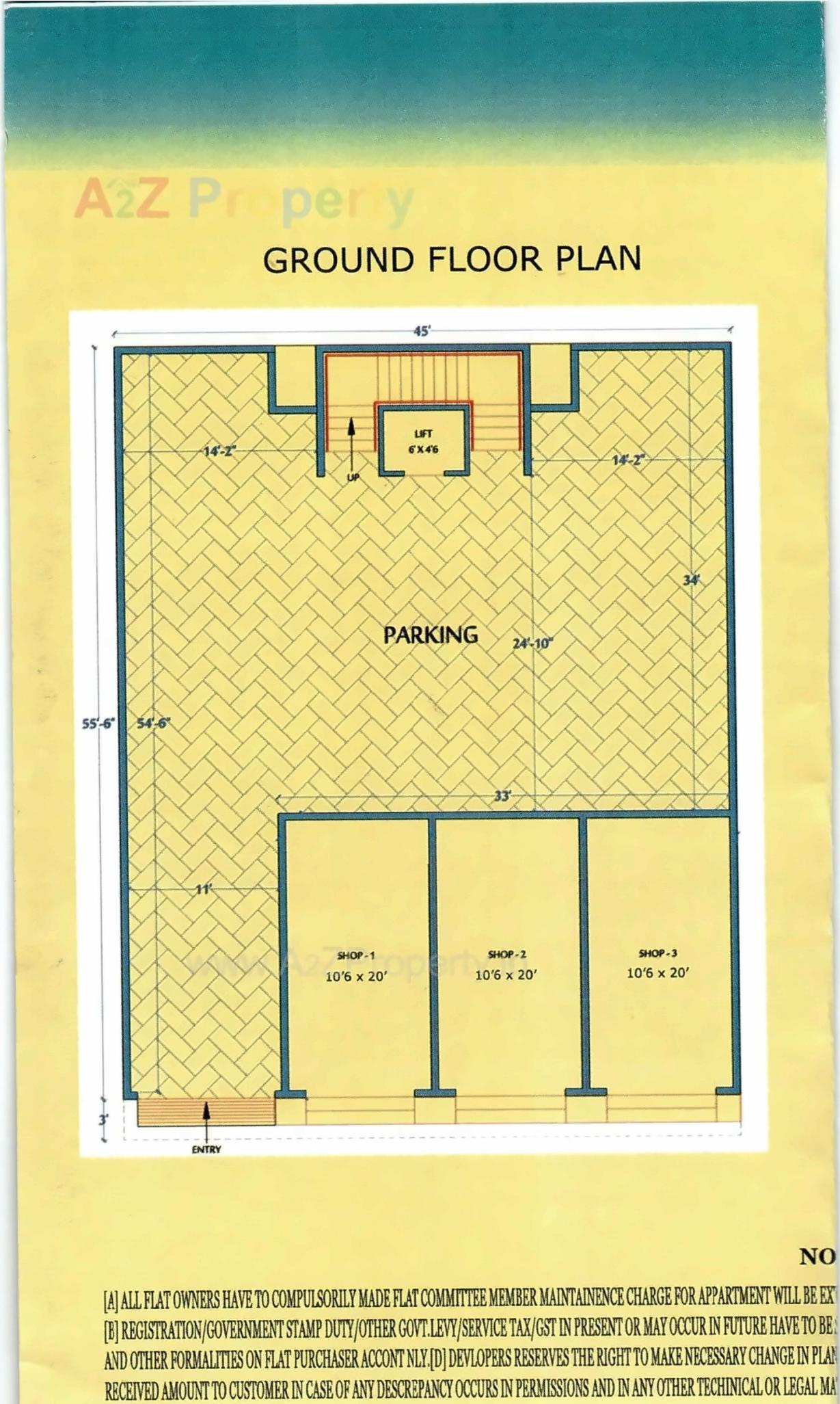 Layout of real estate project Krishna Residency located at Kali, Porbandar, Gujarat