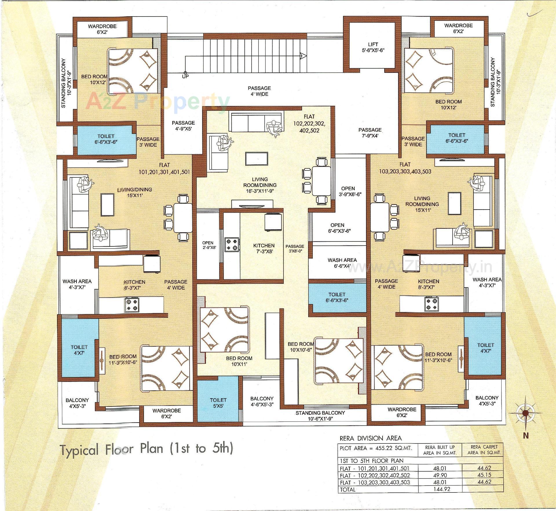 Layout of real estate project Nand Anand located at Chhaya, Porbandar, Gujarat