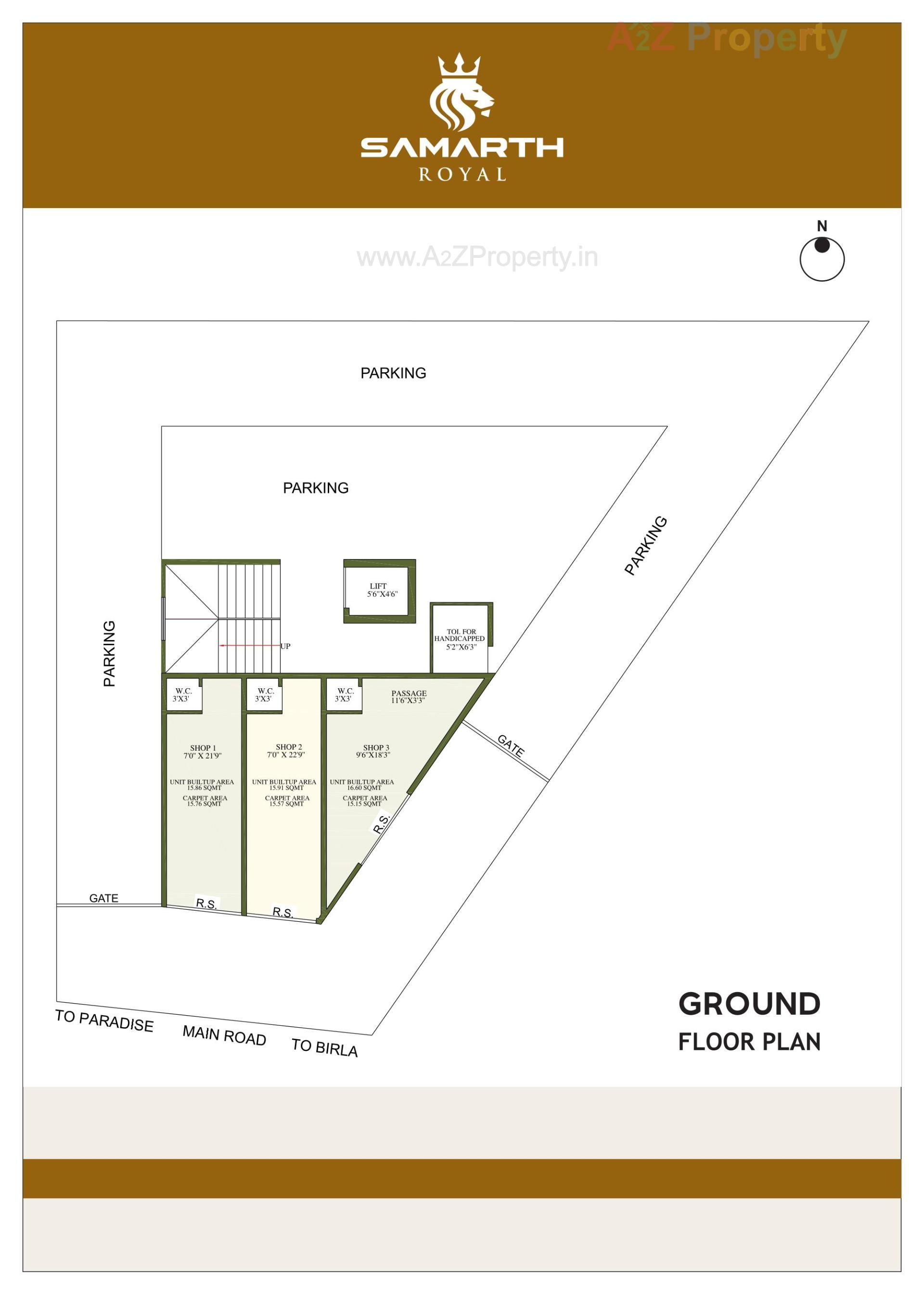 Layout of real estate project Samarth Royal located at Porbandar, Porbandar, Gujarat