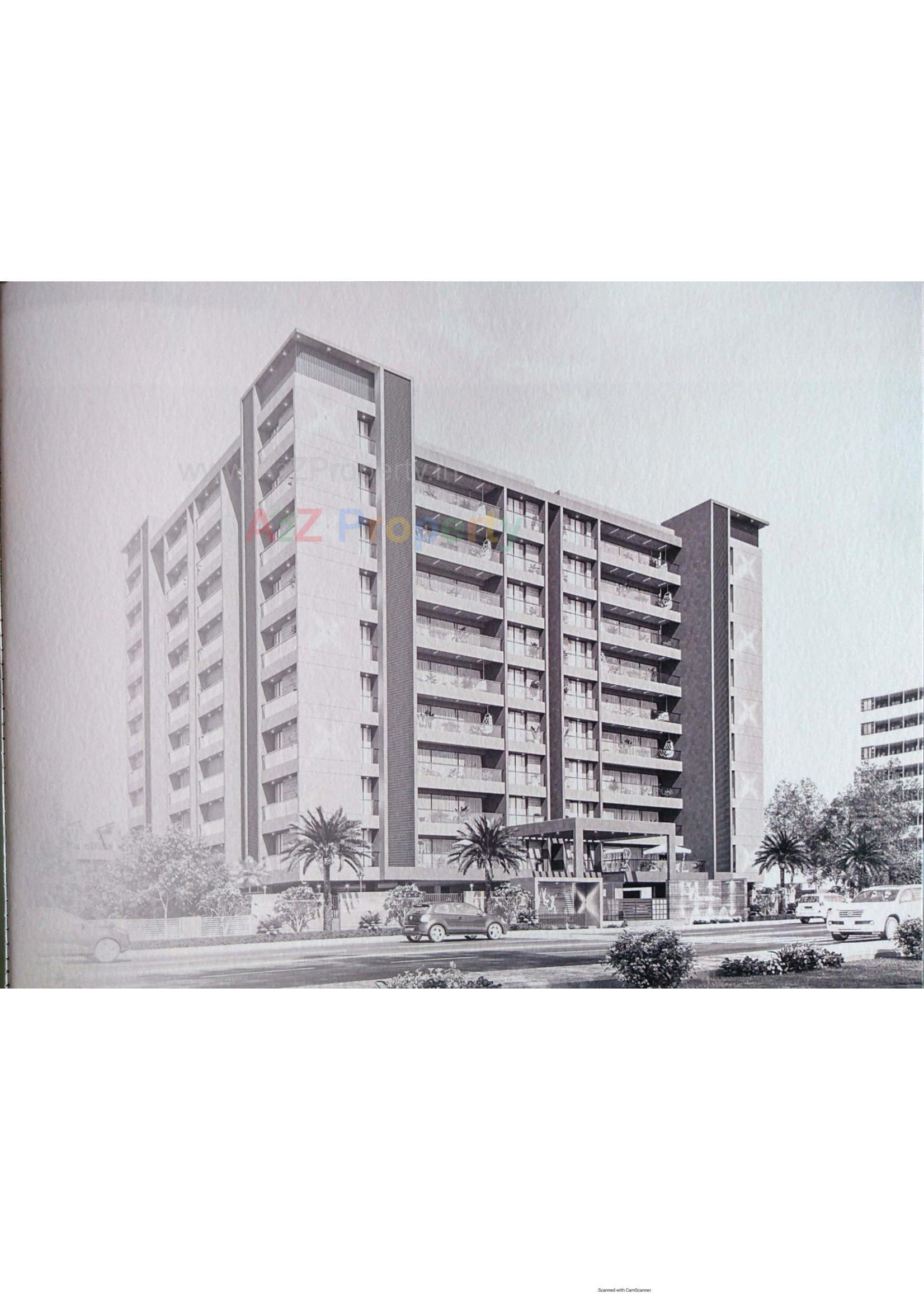 3D Elevation of real estate project 36 Avenue located at Motamava, Rajkot, Gujarat