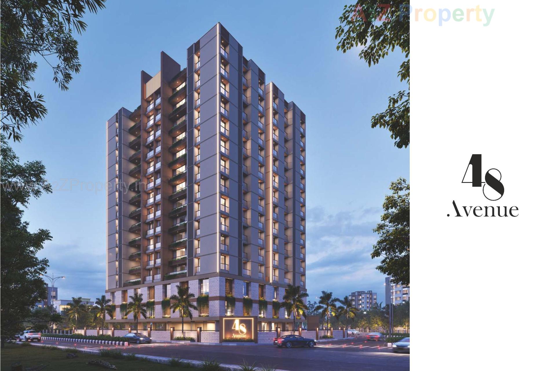 3D Elevation of real estate project 48 Avenue located at Mavdi-ta, Rajkot, Gujarat