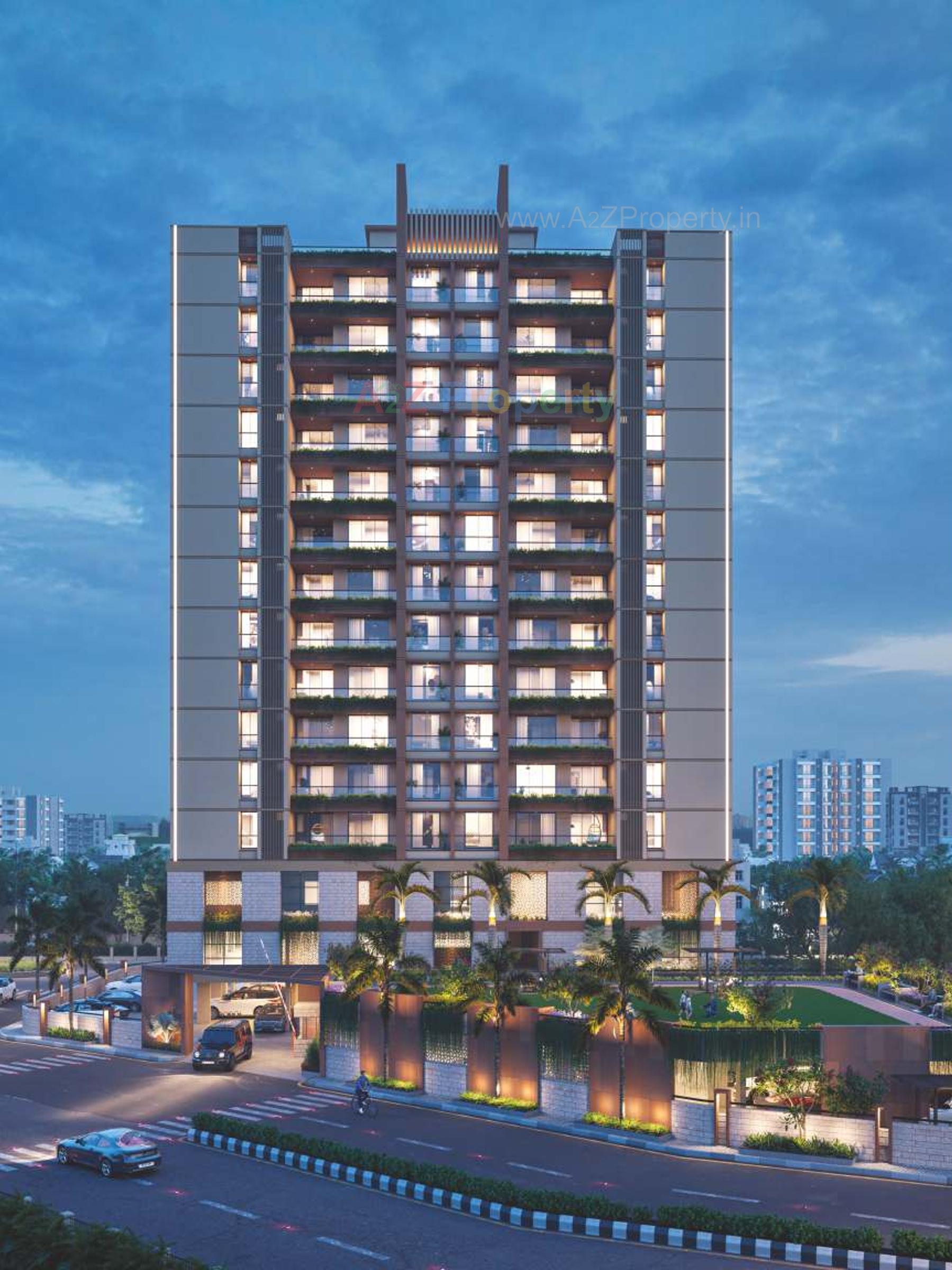 3D Elevation of real estate project 48 Avenue located at Mavdi-ta, Rajkot, Gujarat