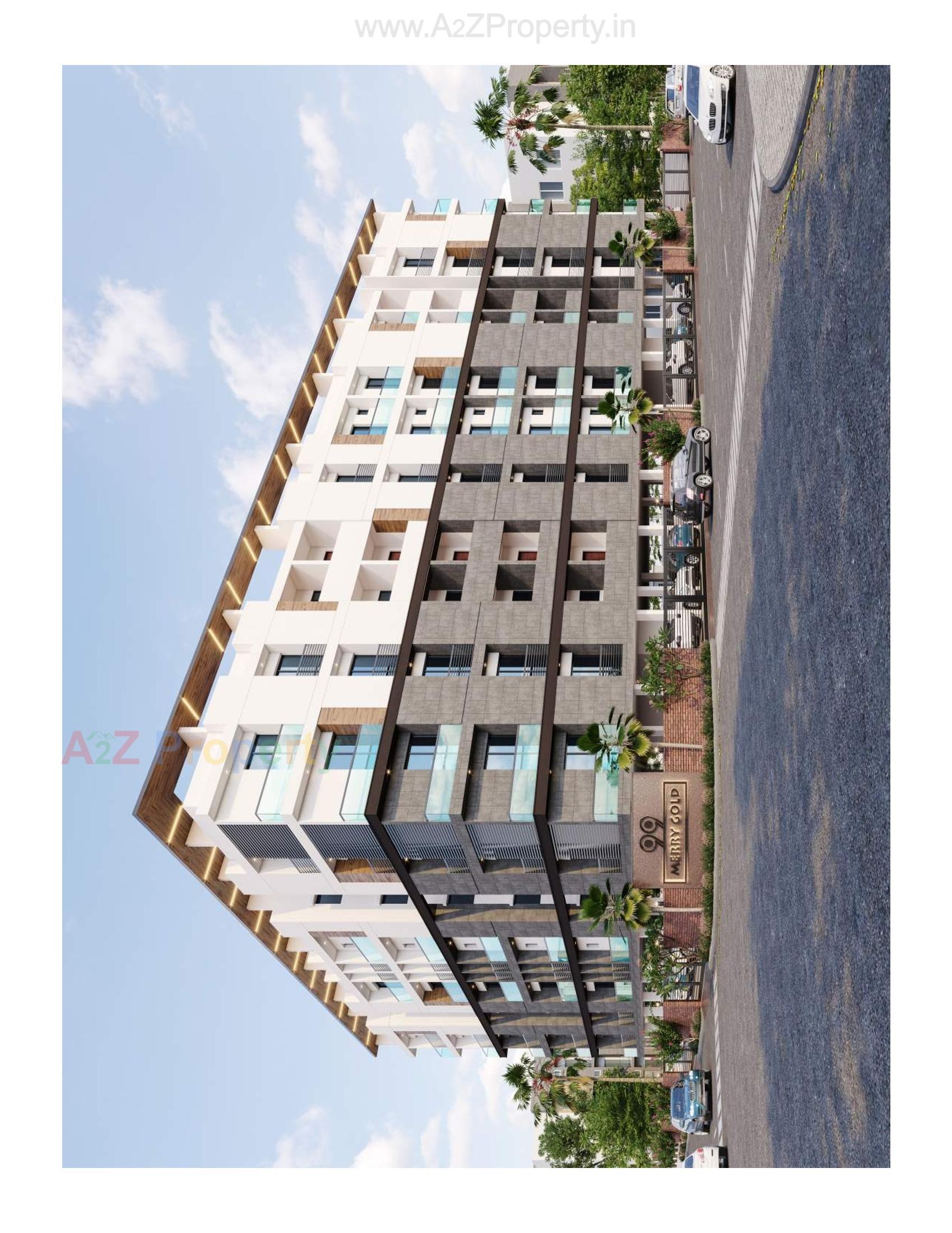 3D Elevation of real estate project 99 Merrygold located at Nanamava, Rajkot, Gujarat