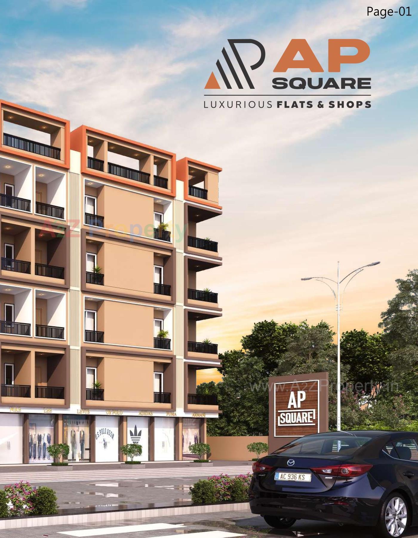 3D Elevation of real estate project A P Square located at Rajkot, Rajkot, Gujarat
