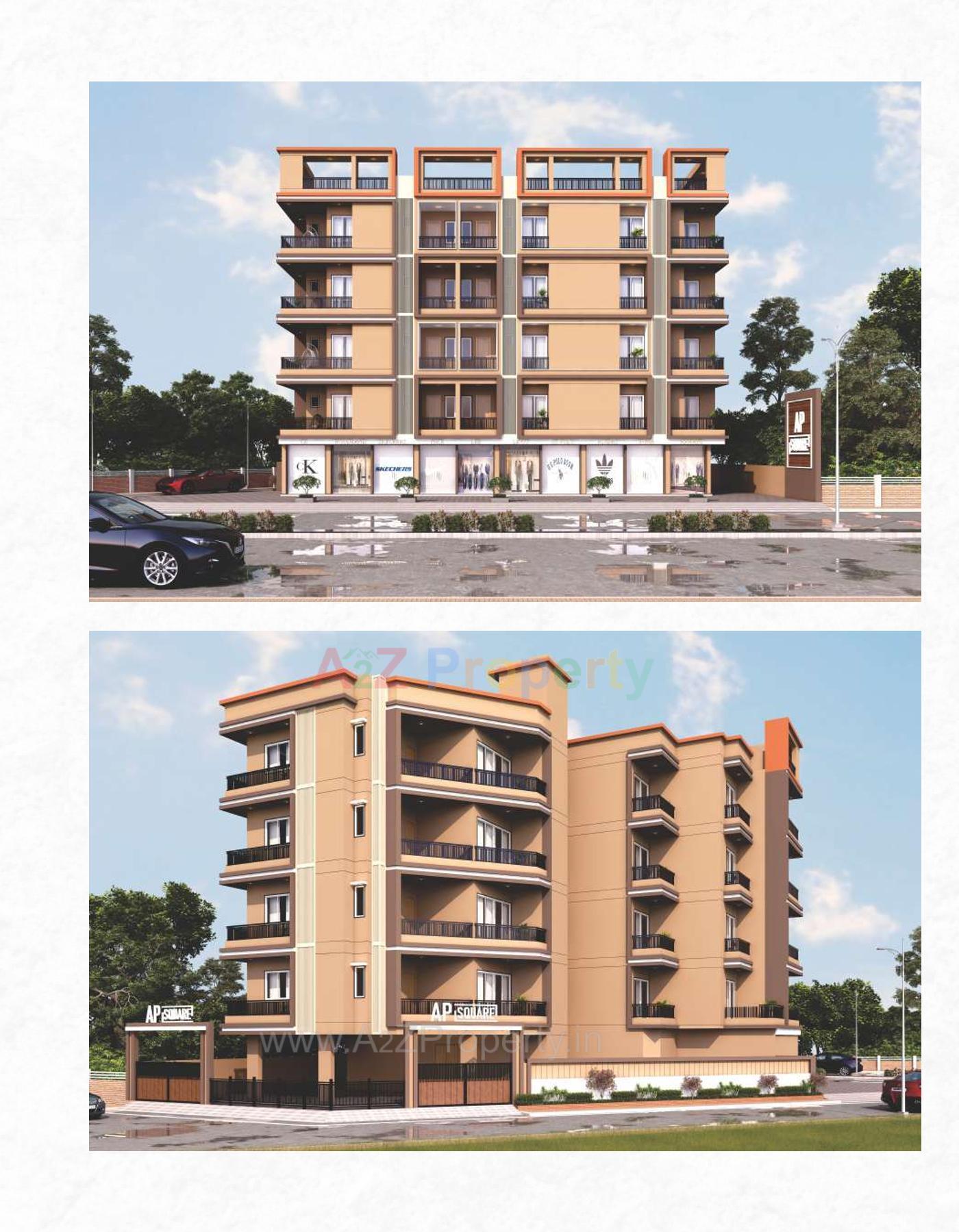 3D Elevation of real estate project A P Square located at Rajkot, Rajkot, Gujarat